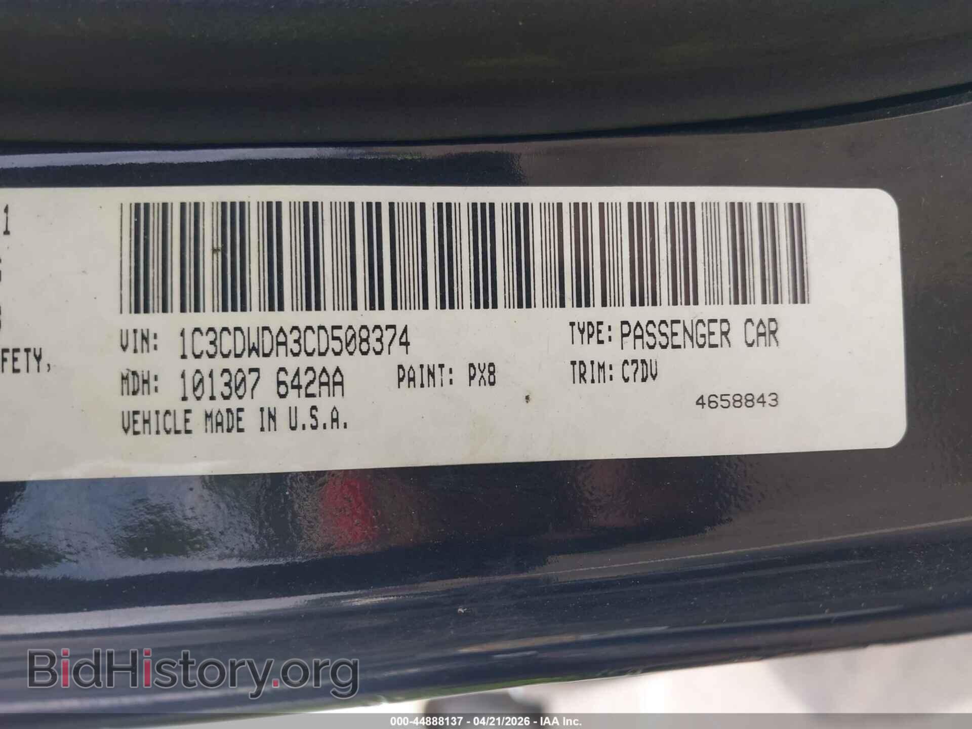 2012 DODGE CALIBER - VIN: 1C3CDWDA3CD508374 - Photo 9