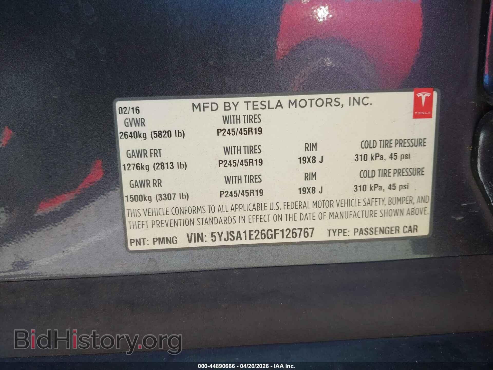 2016 TESLA MODEL S - VIN: 5YJSA1E26GF126767 - Photo 9