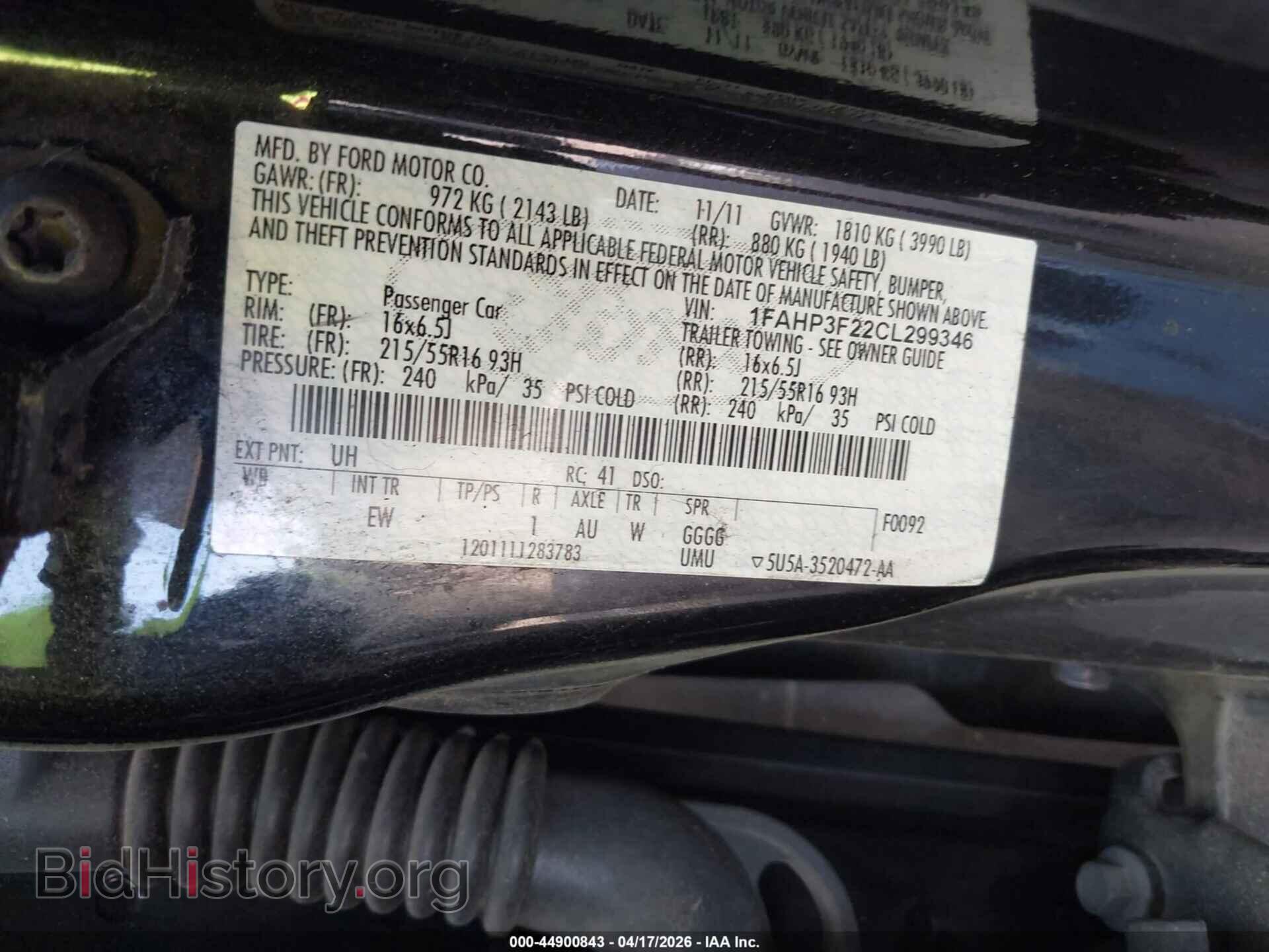 2012 FORD FOCUS - VIN: 1FAHP3F22CL299346 - Photo 9
