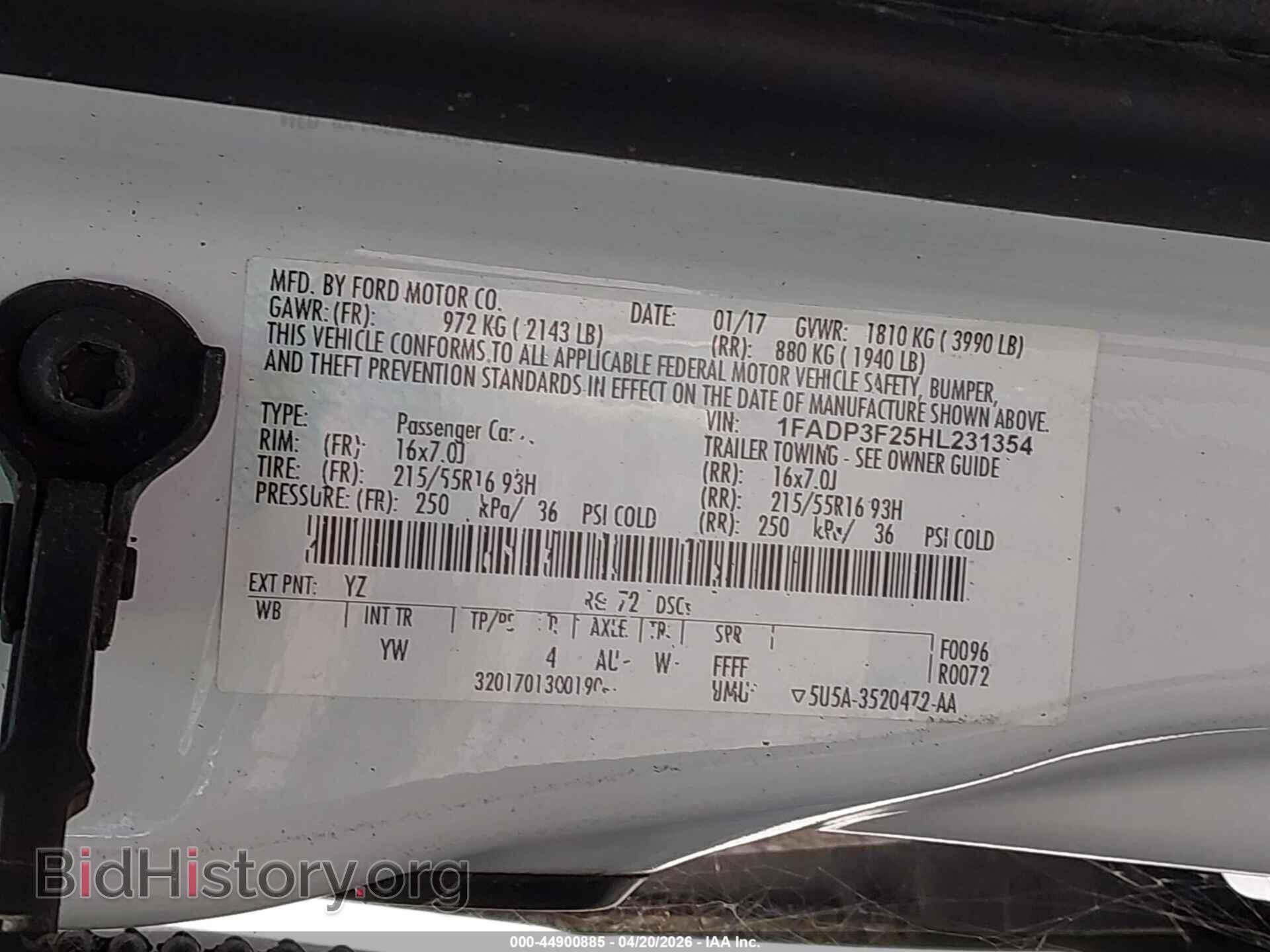 2017 FORD FOCUS - VIN: 1FADP3F25HL231354 - Photo 9