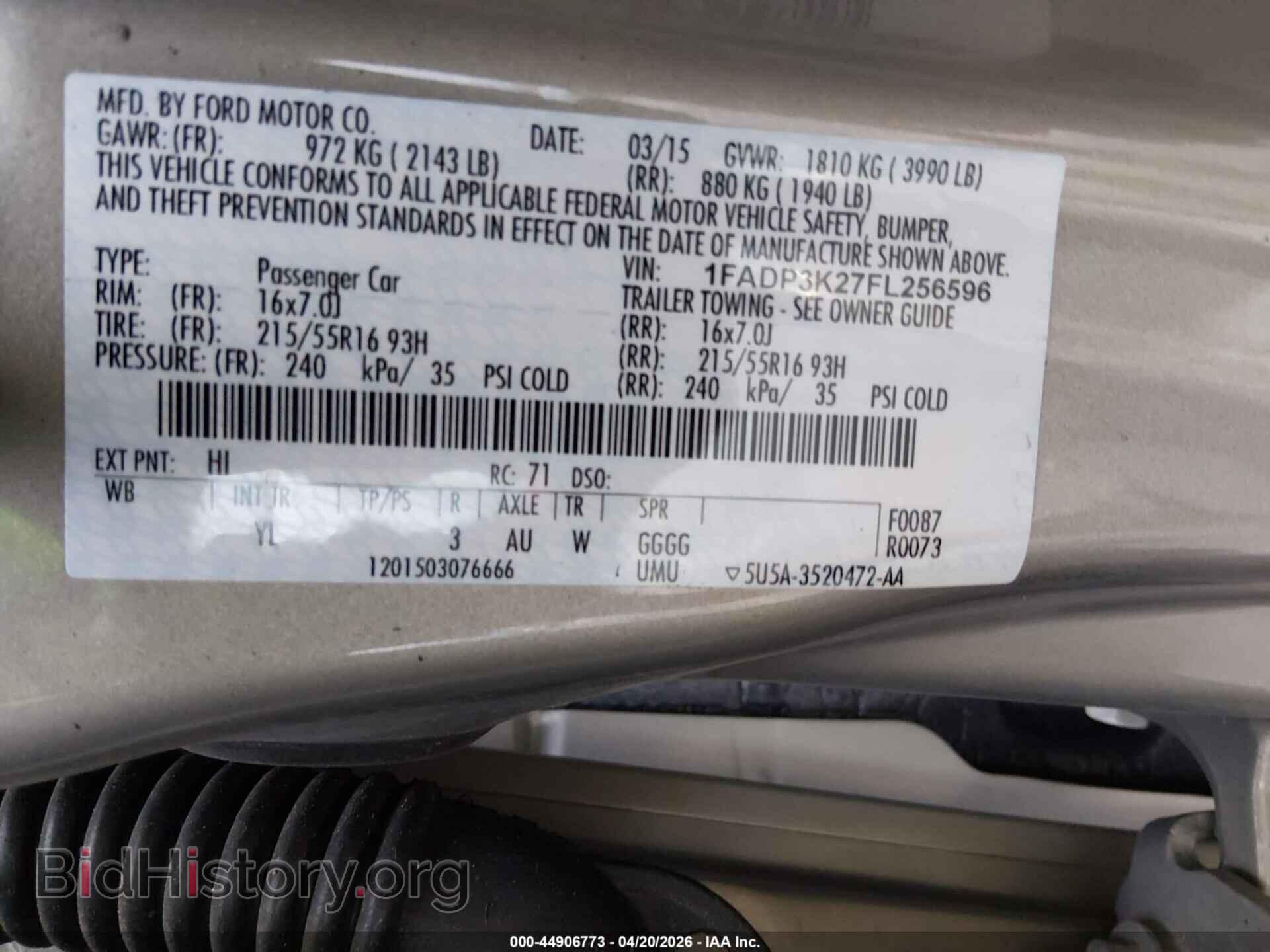 2015 FORD FOCUS - VIN: 1FADP3K27FL256596 - Photo 9