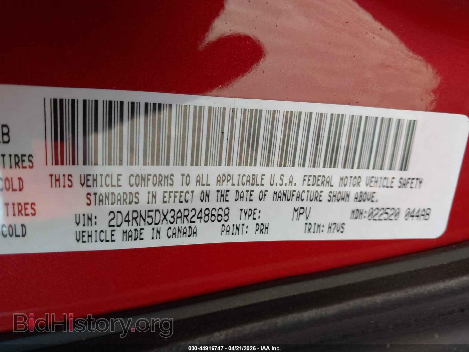 2010 DODGE GRAND CARAVAN - VIN: 2D4RN5DX3AR248668 - Фото 9