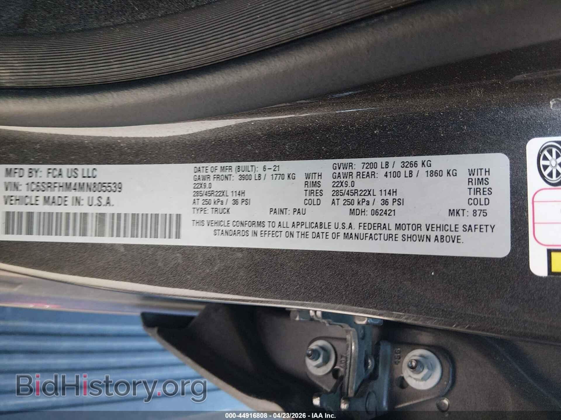 2021 RAM 1500 - VIN: 1C6SRFHM4MN805539 - Photo 9