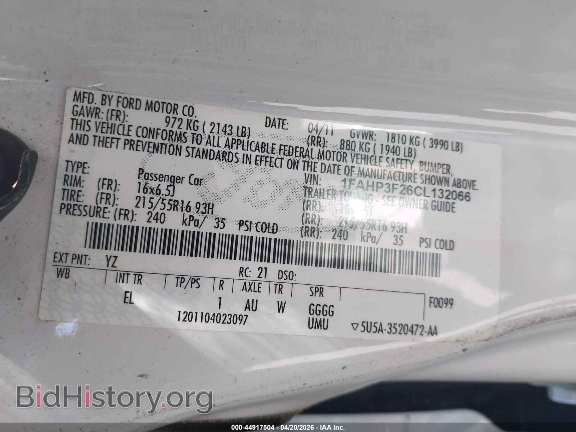 2012 FORD FOCUS - VIN: 1FAHP3F26CL132066 - Photo 9
