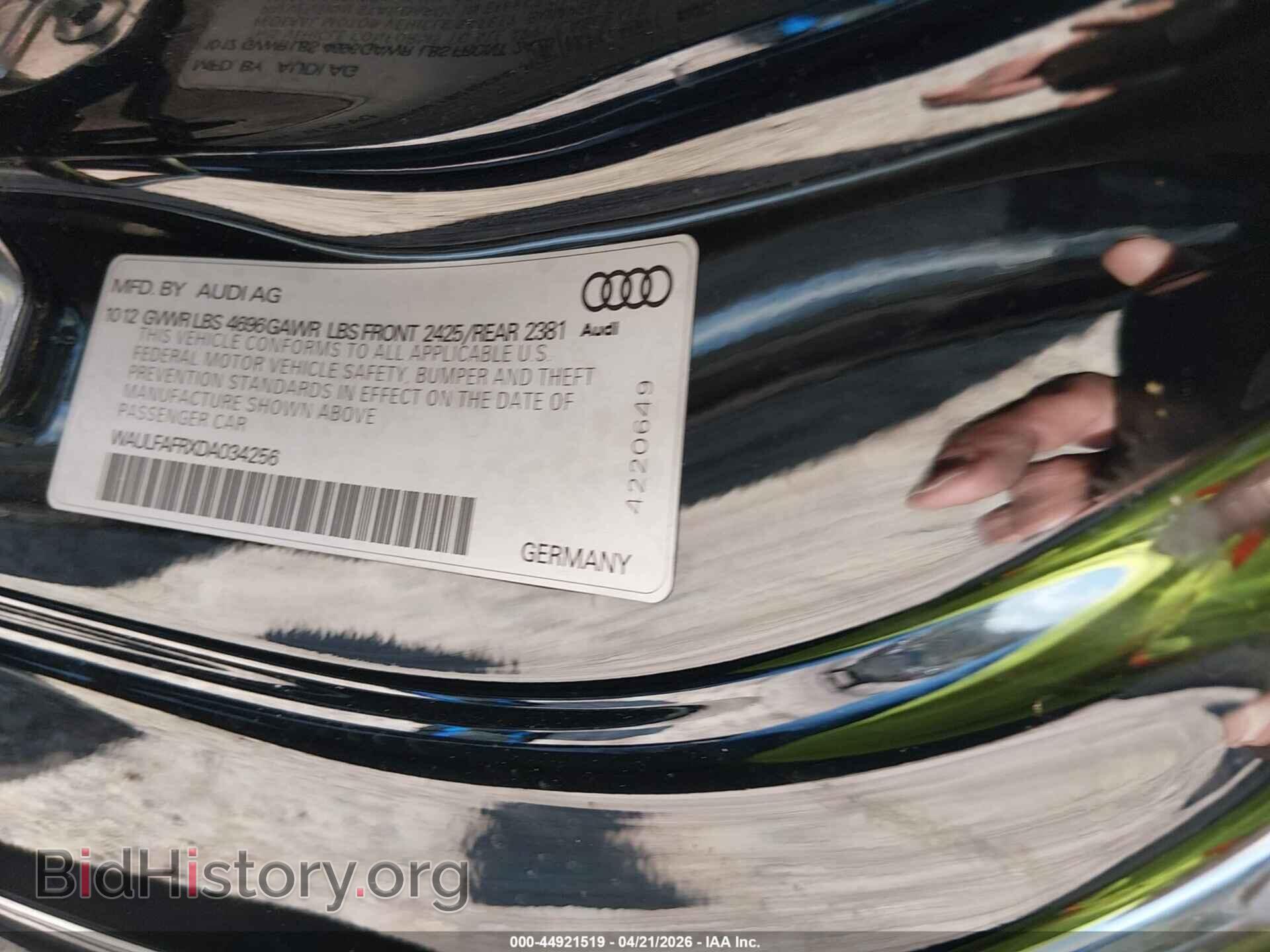 2013 AUDI A5 - VIN: WAULFAFRXDA034256 - Photo 9