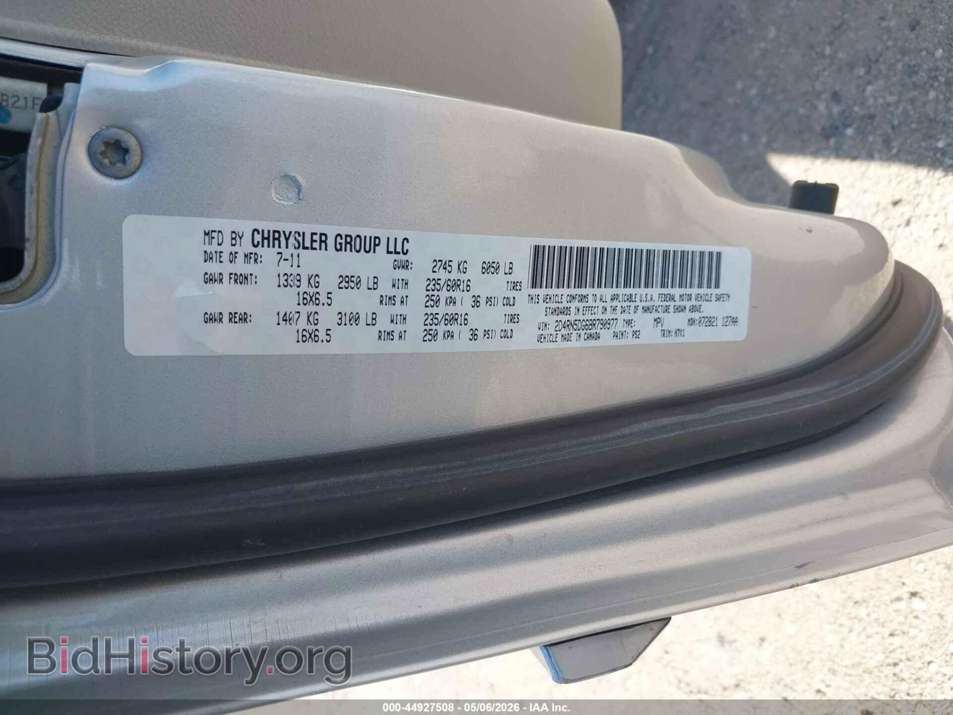 2011 DODGE GRAND CARAVAN - VIN: 2D4RN5DG6BR790977 - Фото 9