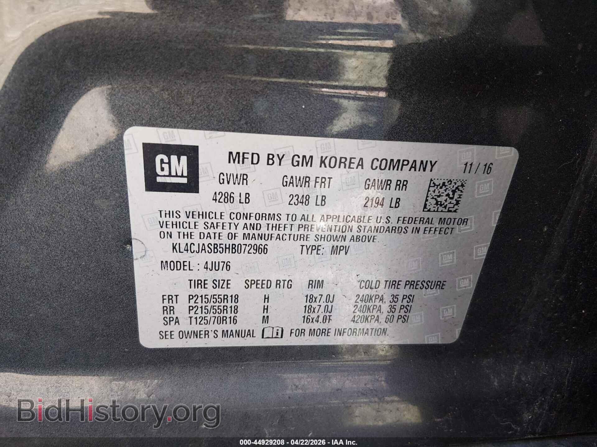 2017 BUICK ENCORE - VIN: KL4CJASB5HB072966 - Photo 9