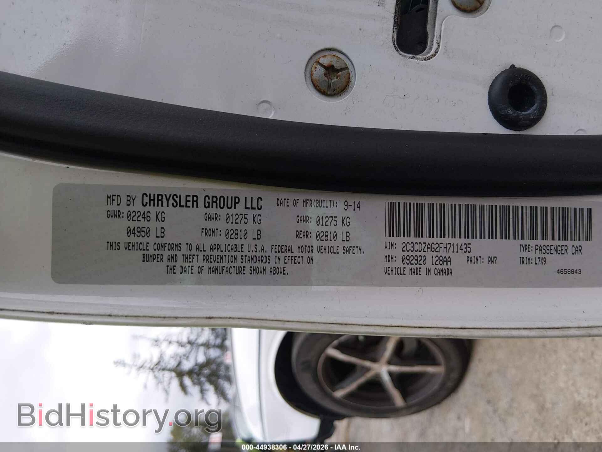 2015 DODGE CHALLENGER - VIN: 2C3CDZAG2FH711435 - Фото 9