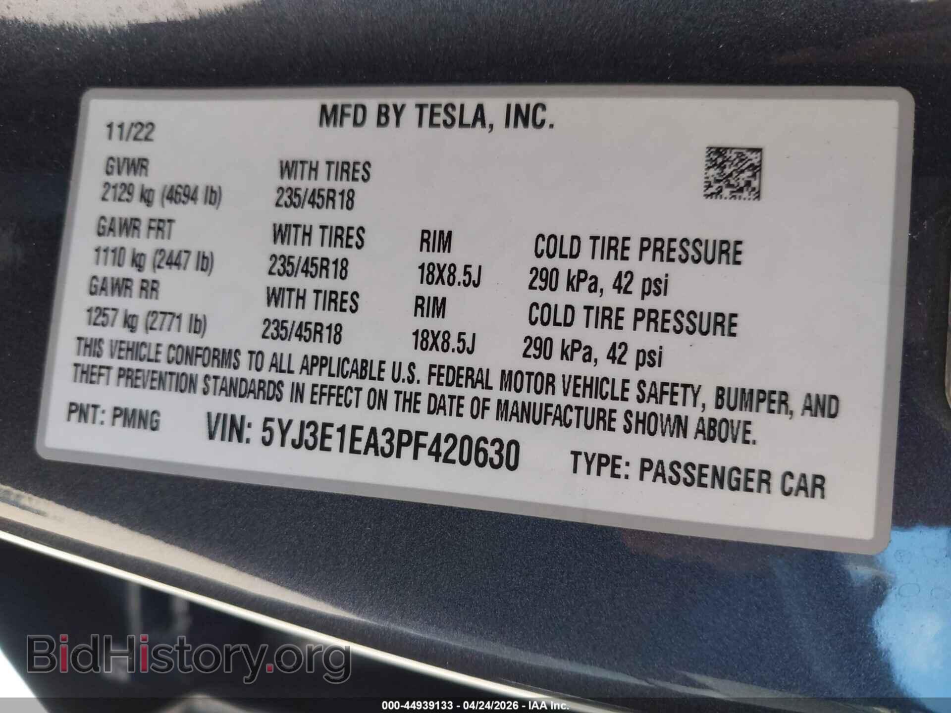 2023 TESLA MODEL 3 - VIN: 5YJ3E1EA3PF420630 - Photo 9