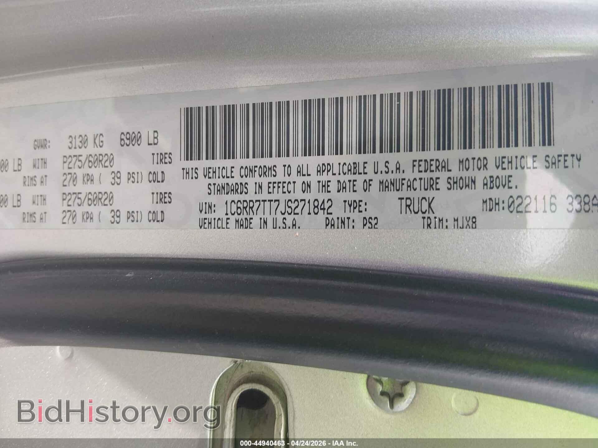 2018 RAM 1500 - VIN: 1C6RR7TT7JS271842 - Фото 9