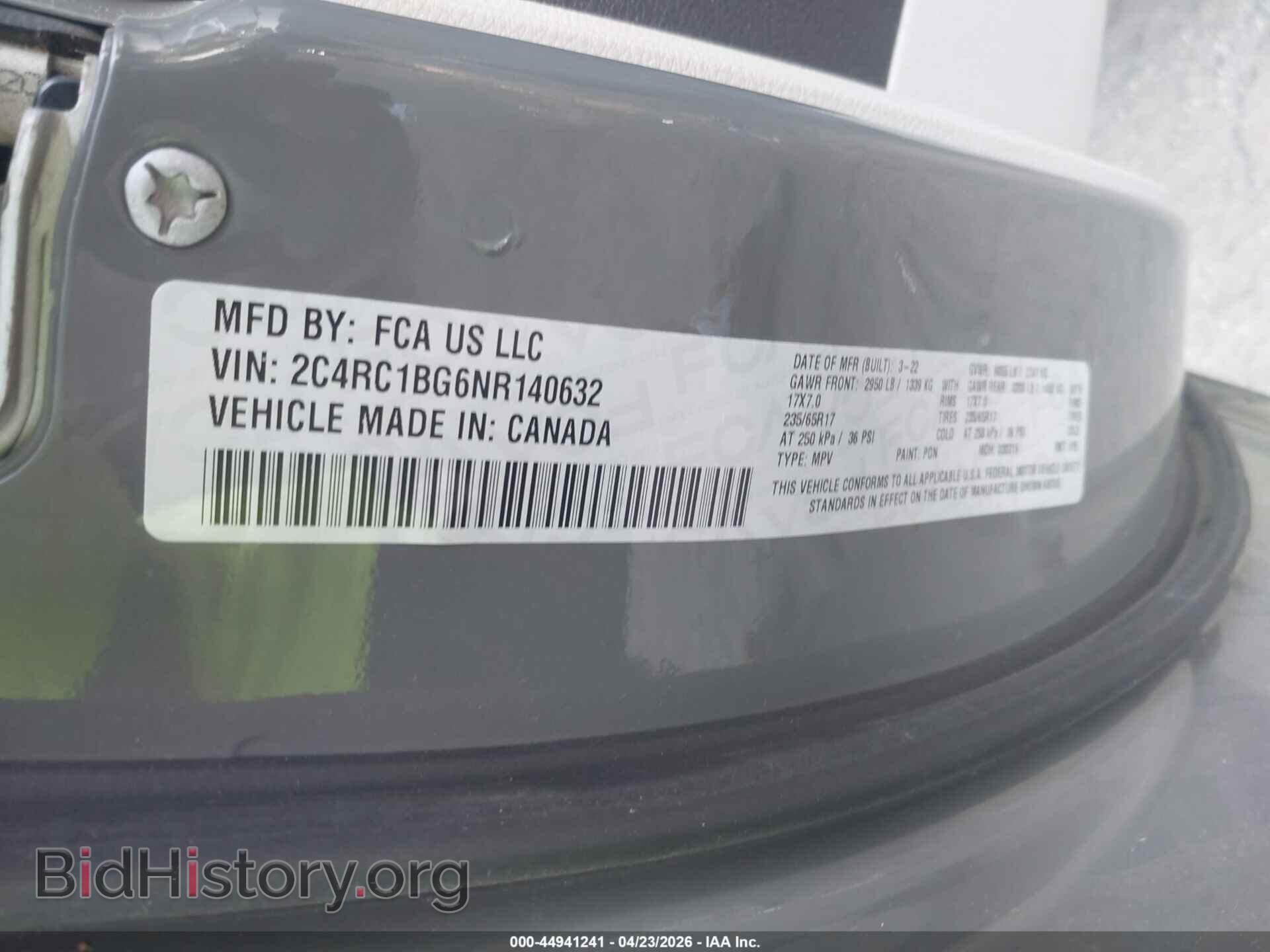 2022 CHRYSLER PACIFICA - VIN: 2C4RC1BG6NR140632 - Фото 9