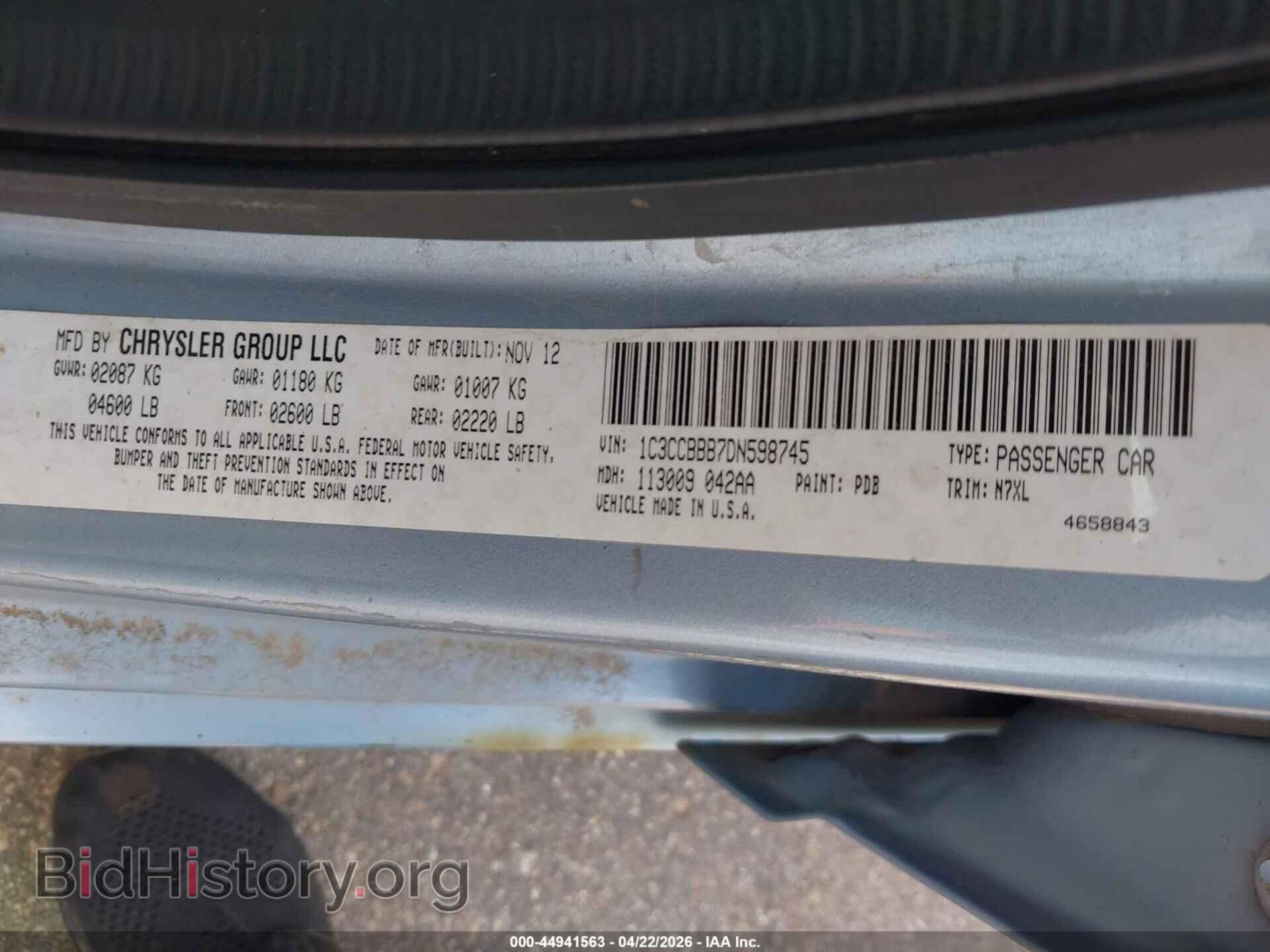 2013 CHRYSLER 200 - VIN: 1C3CCBBB7DN598745 - Photo 9