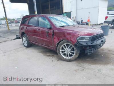 2022 Dodge DURANGO GT PLUS AWD, red — VIN 1C4RDJDG7NC193343, IAAI