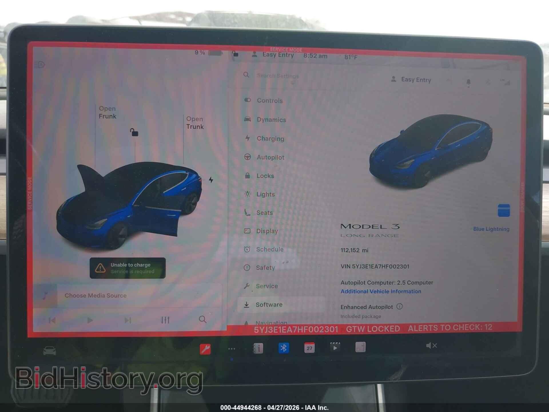 2017 TESLA MODEL 3 - VIN: 5YJ3E1EA7HF002301 - Photo 7