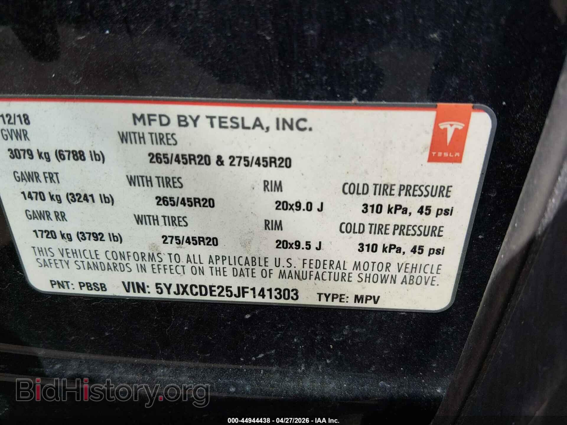 2018 TESLA MODEL X - VIN: 5YJXCDE25JF141303 - Photo 9