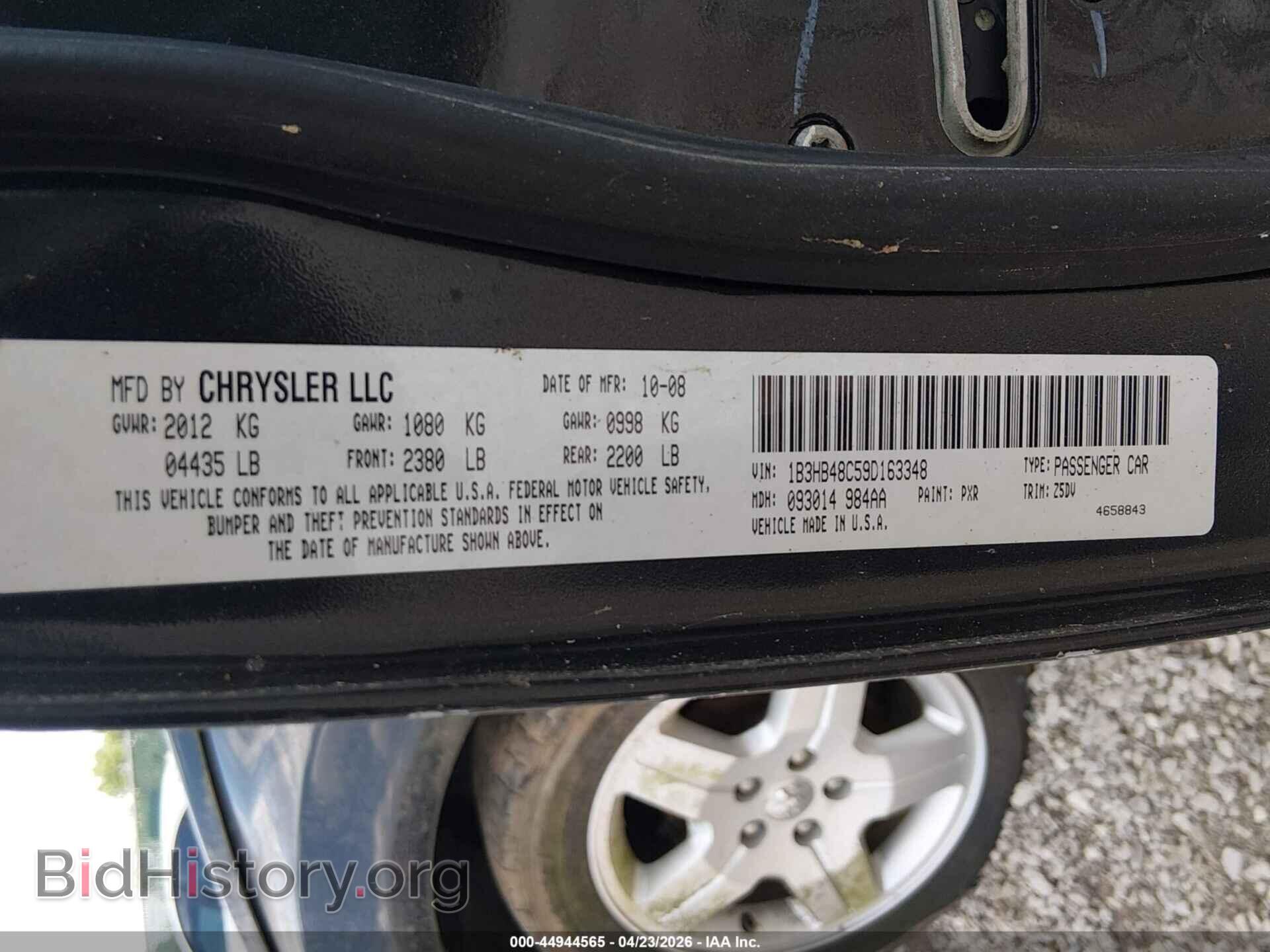 2009 DODGE CALIBER - VIN: 1B3HB48C59D163348 - Photo 9