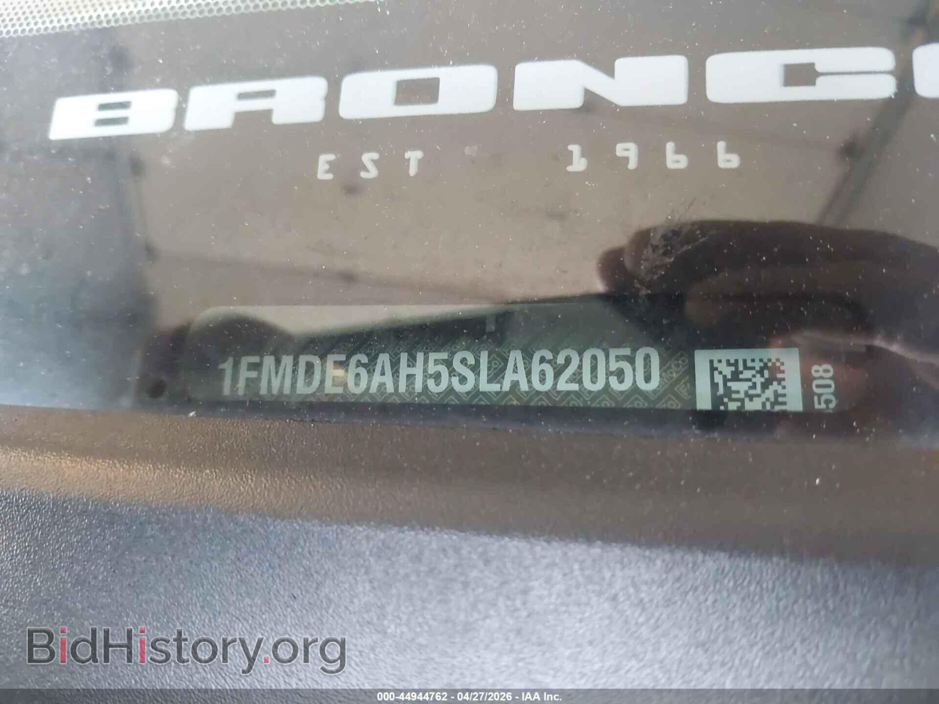 2025 FORD BRONCO - VIN: 1FMDE6AH5SLA62050 - Фото 9