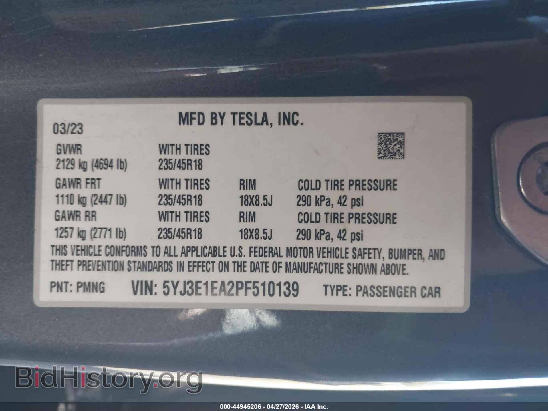 2023 TESLA MODEL 3 - VIN: 5YJ3E1EA2PF510139 - Фото 9