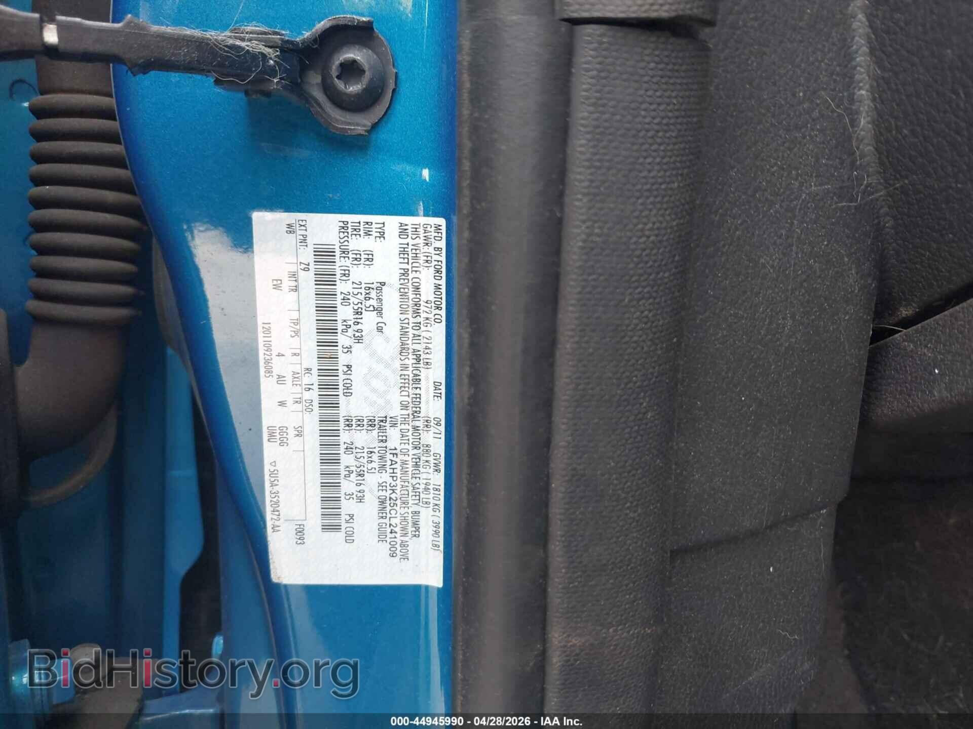 2012 FORD FOCUS - VIN: 1FAHP3K25CL241009 - Фото 9