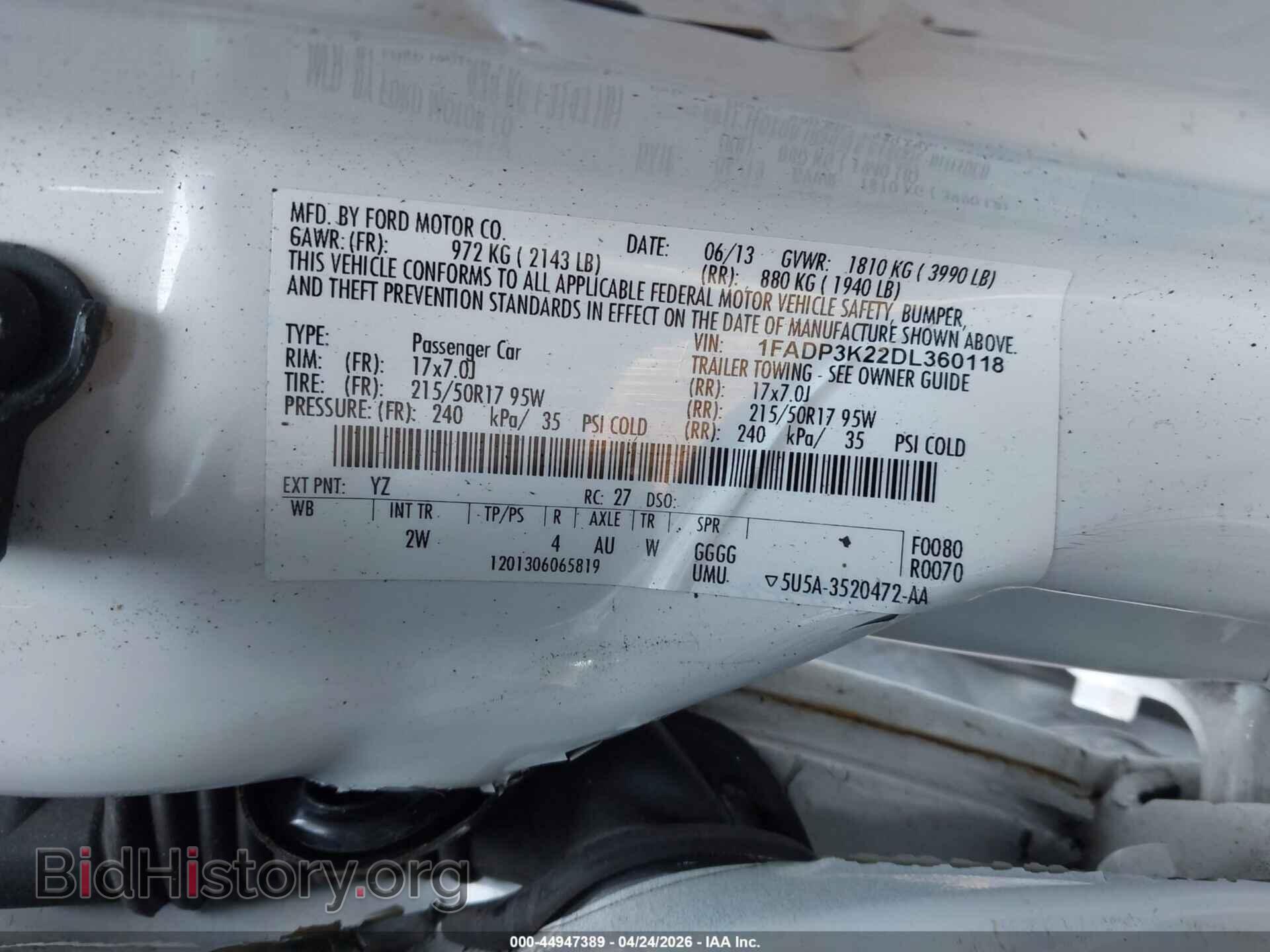 2013 FORD FOCUS - VIN: 1FADP3K22DL360118 - Photo 9