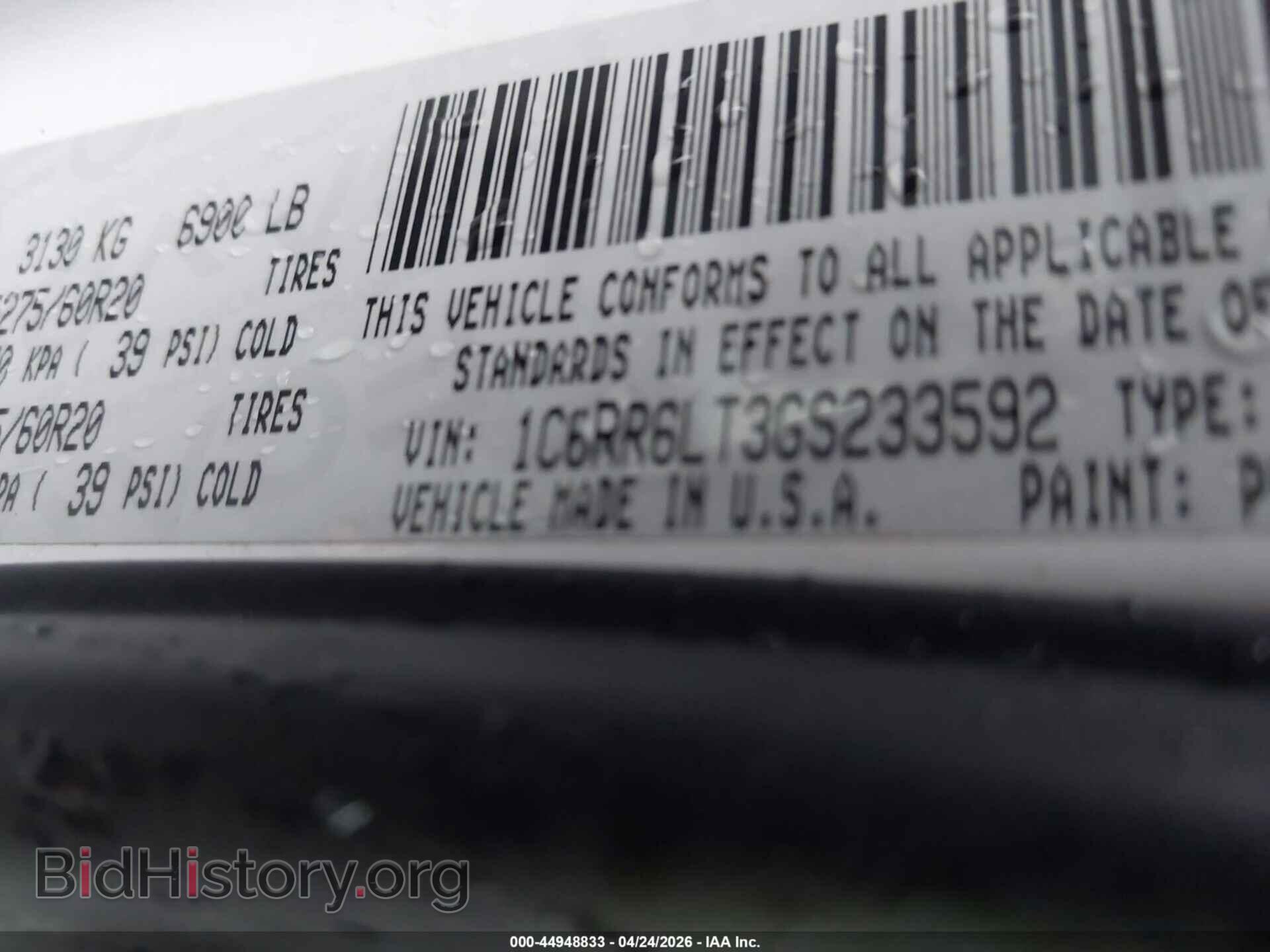 2016 RAM 1500 - VIN: 1C6RR6LT3GS233592 - Фото 9
