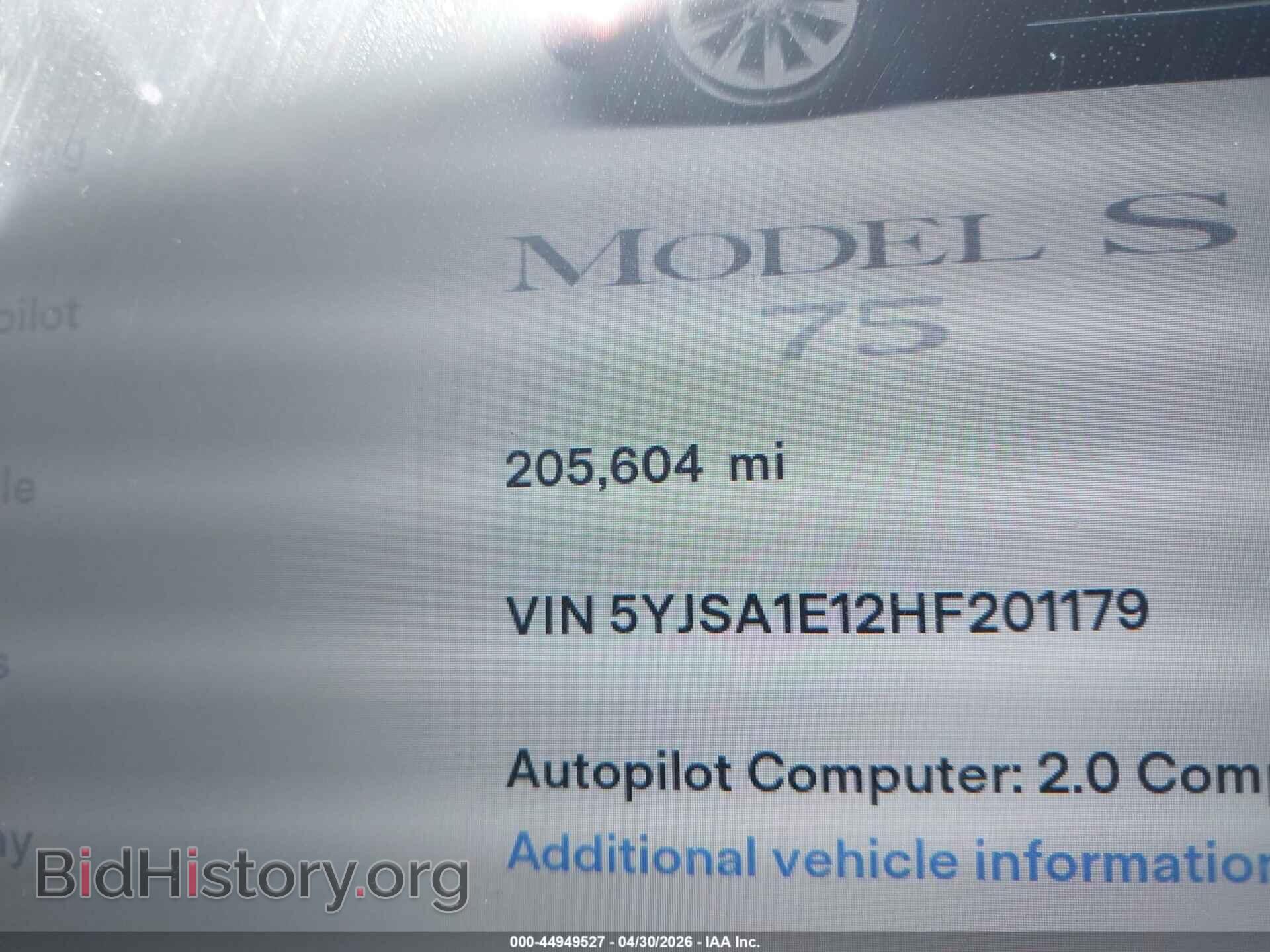 2017 TESLA MODEL S - VIN: 5YJSA1E12HF201179 - Photo 14