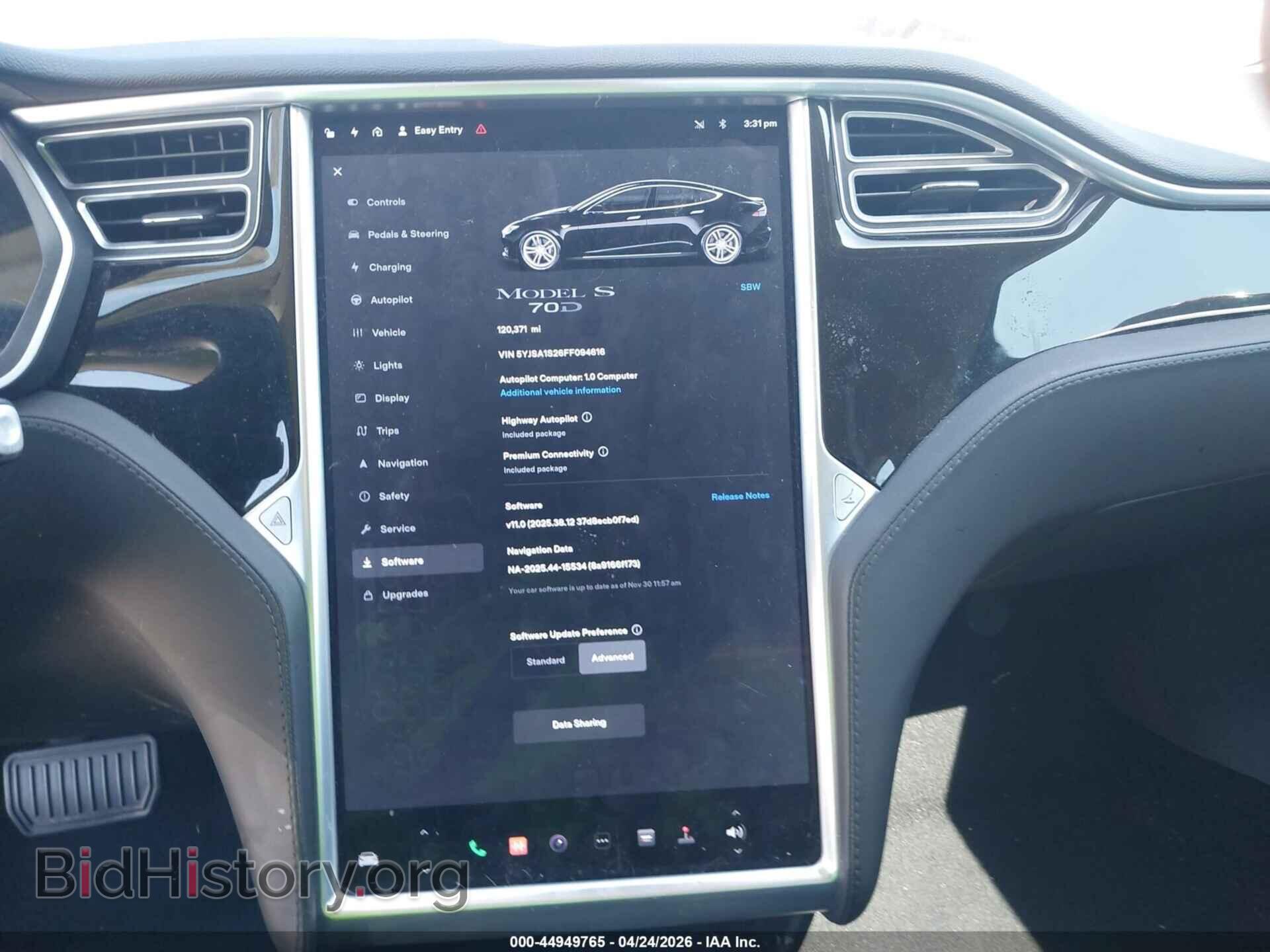 2015 TESLA MODEL S - VIN: 5YJSA1S26FF094616 - Фото 19
