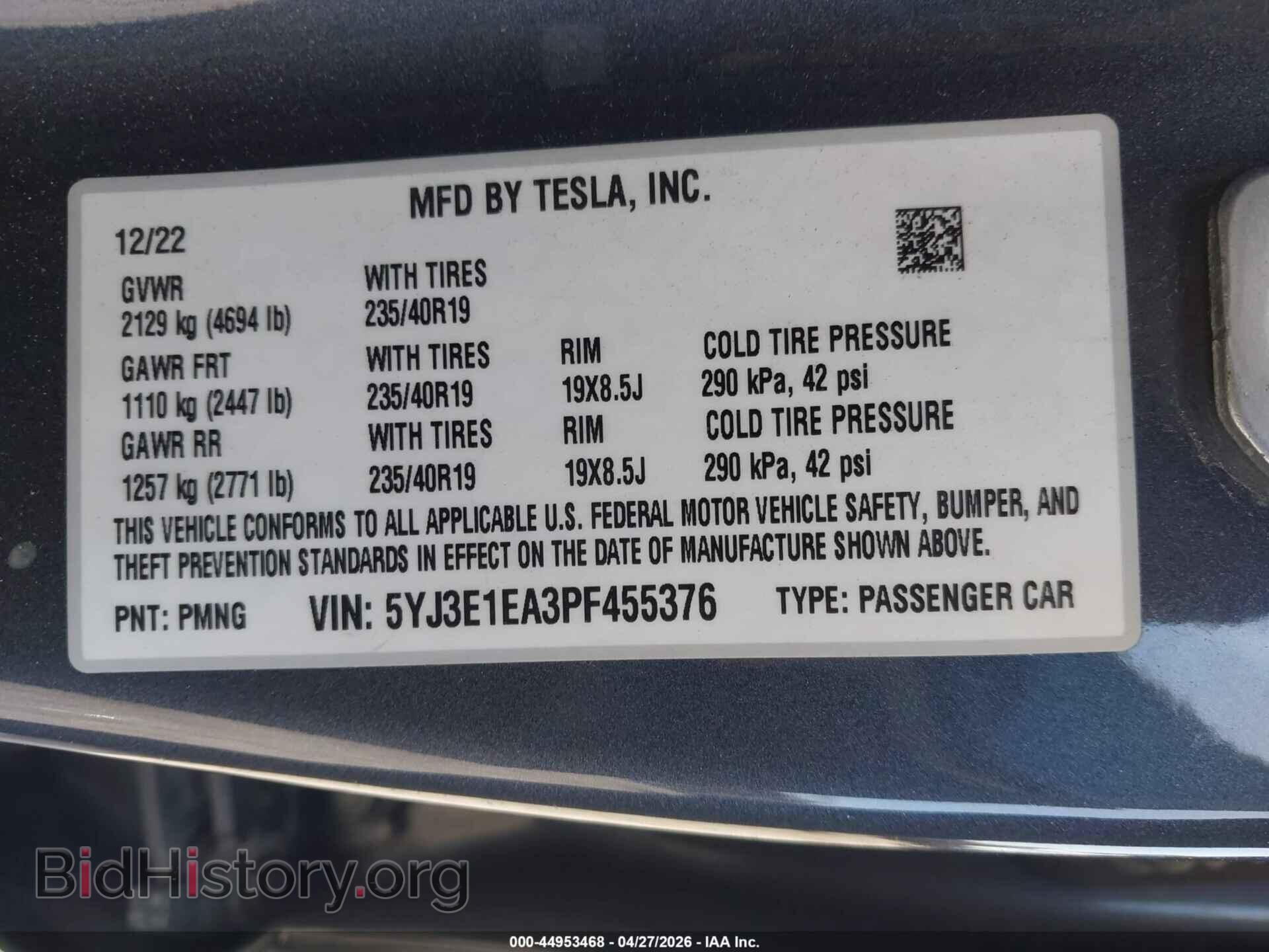 2023 TESLA MODEL 3 - VIN: 5YJ3E1EA3PF455376 - Photo 9