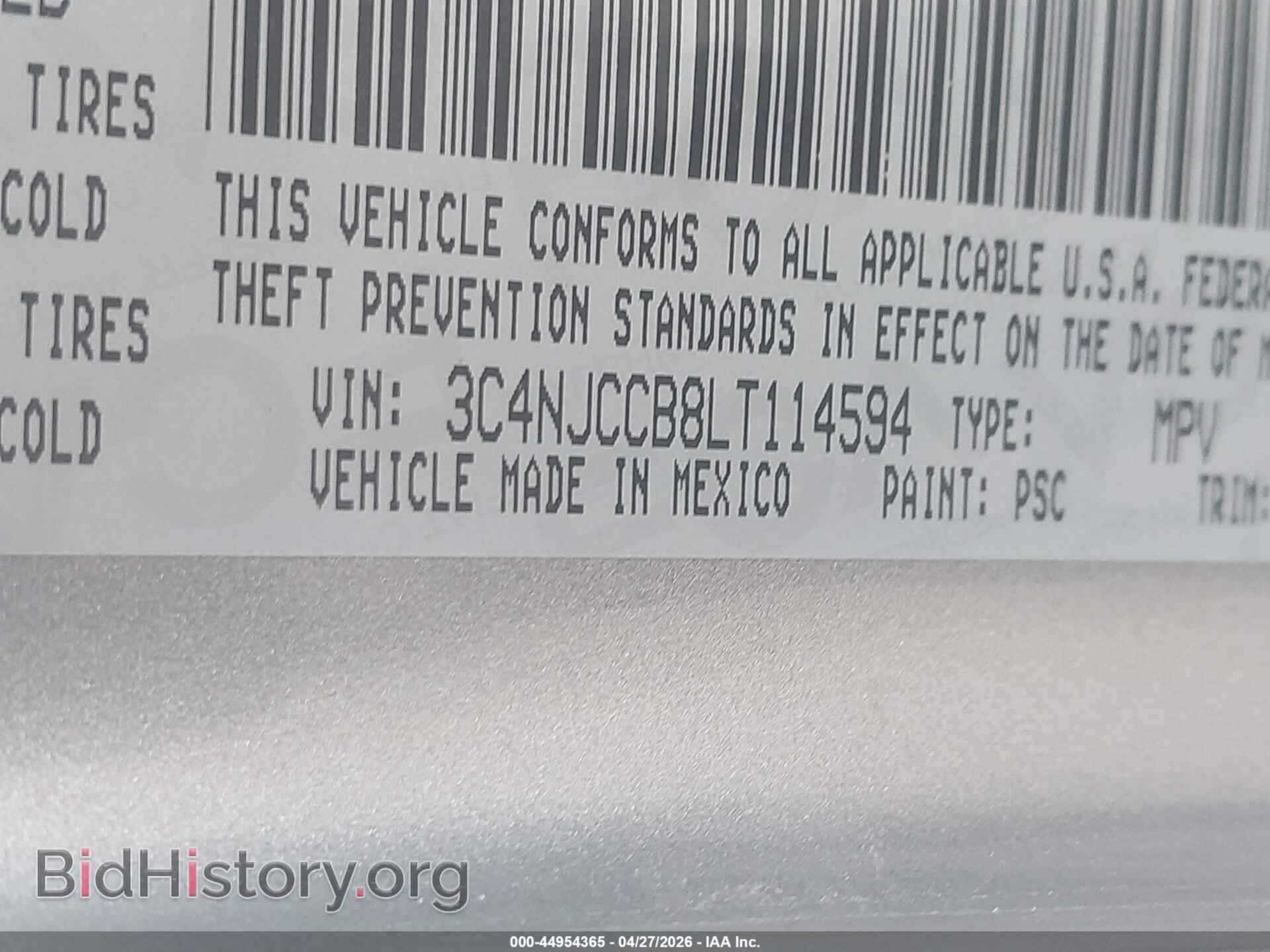 2020 JEEP COMPASS - VIN: 3C4NJCCB8LT114594 - Фото 9