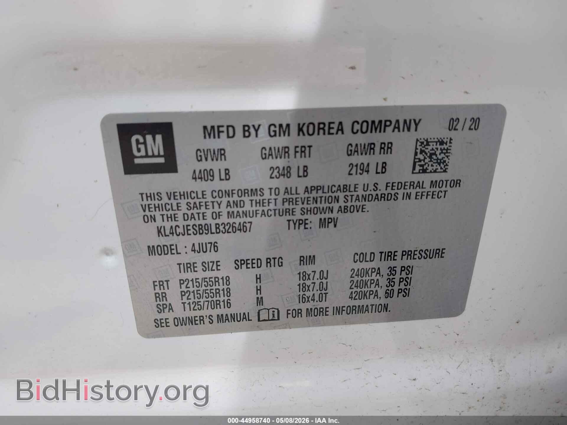 2020 BUICK ENCORE - VIN: KL4CJESB9LB326467 - Photo 9
