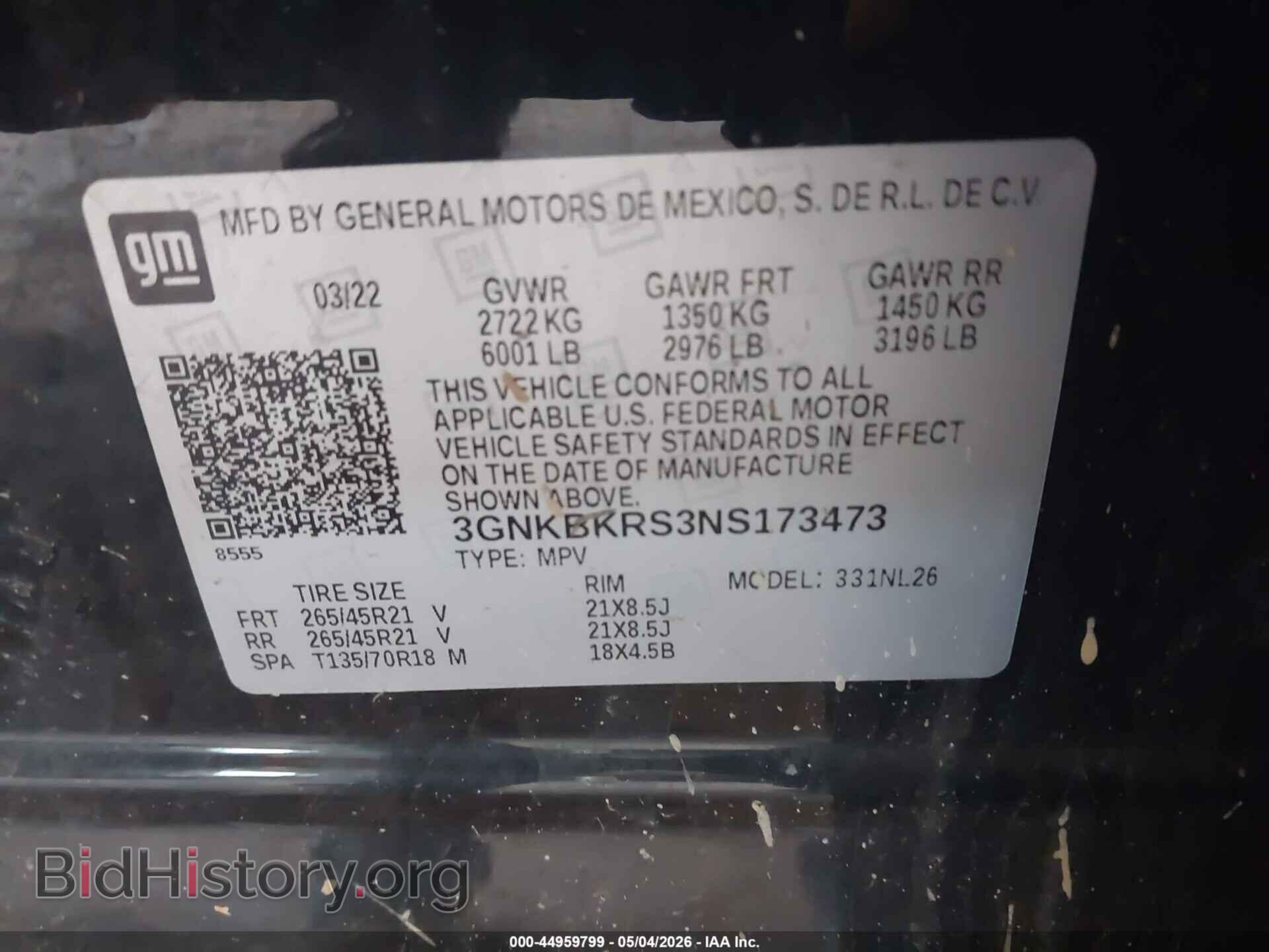 2022 CHEVROLET BLAZER - VIN: 3GNKBKRS3NS173473 - Photo 9