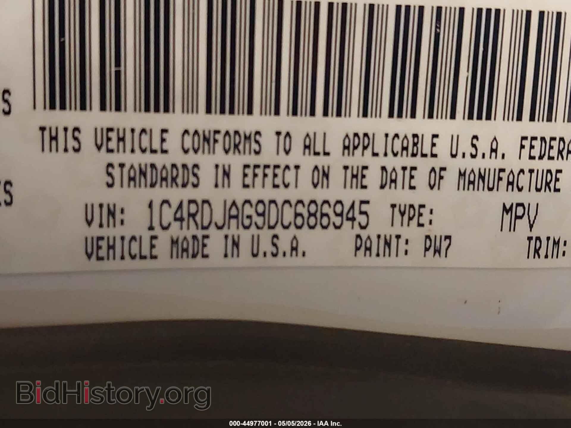 2013 DODGE DURANGO - VIN: 1C4RDJAG9DC686945 - Фото 9