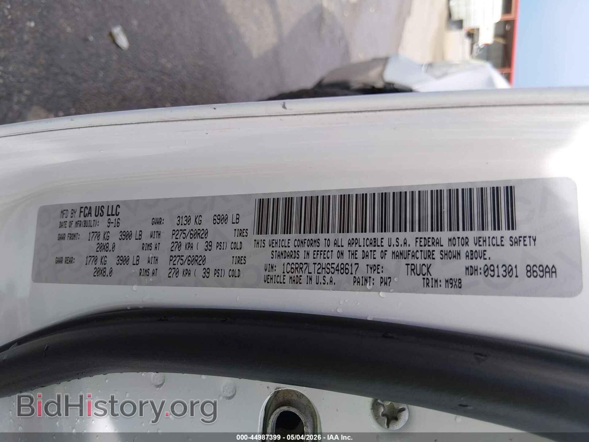 2017 RAM 1500 - VIN: 1C6RR7LT2HS548617 - Photo 9