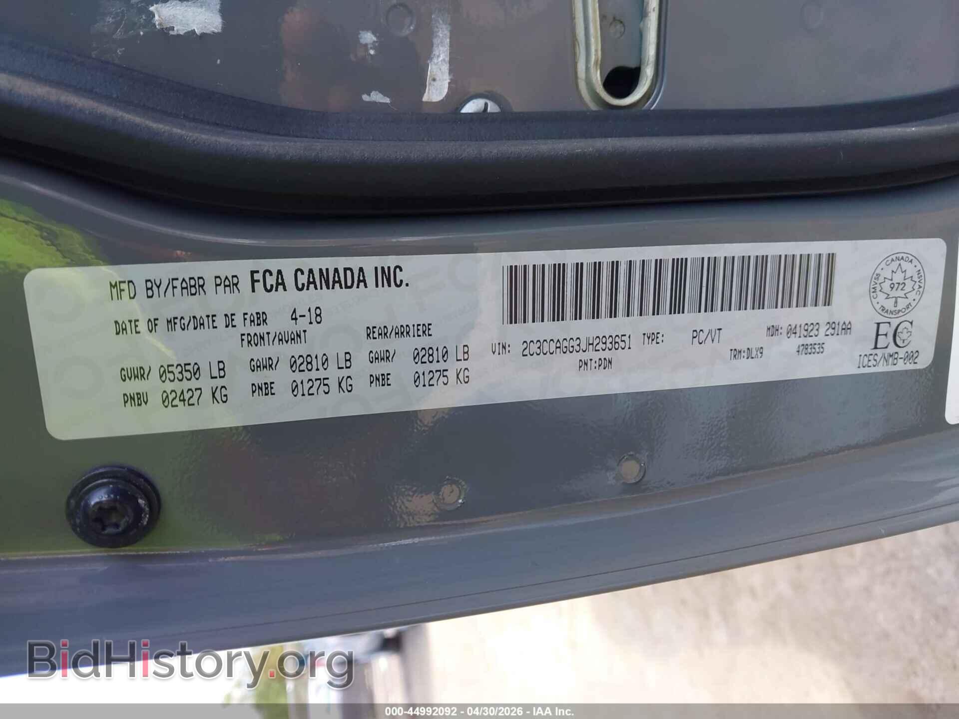 2018 CHRYSLER 300 - VIN: 2C3CCAGG3JH293651 - Photo 9