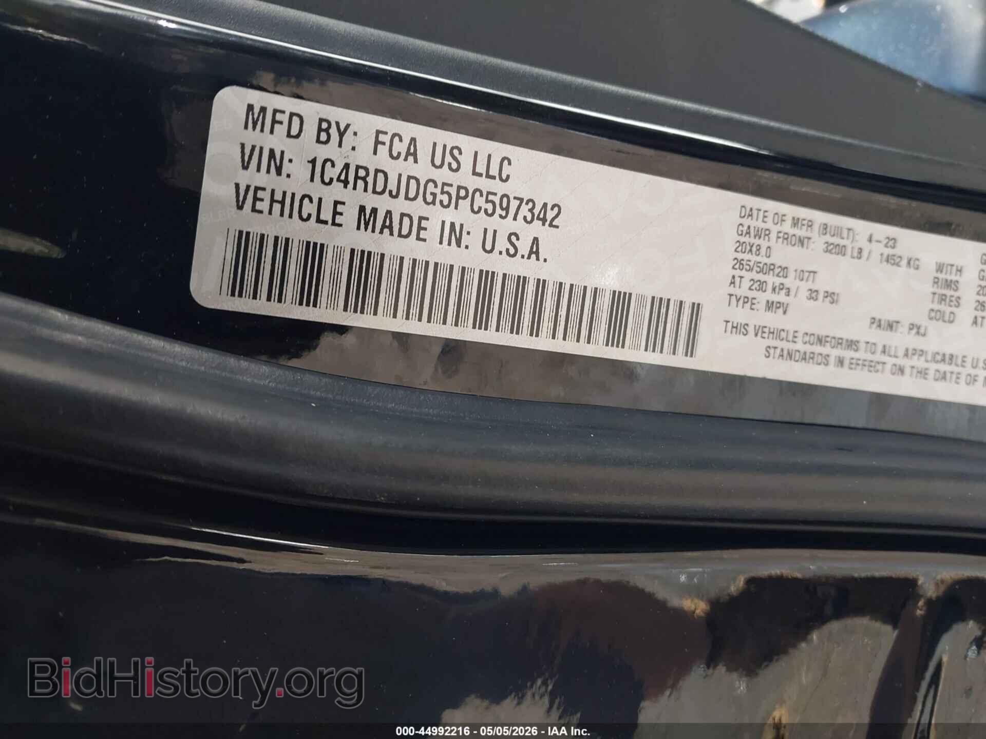 2023 DODGE DURANGO - VIN: 1C4RDJDG5PC597342 - Photo 9