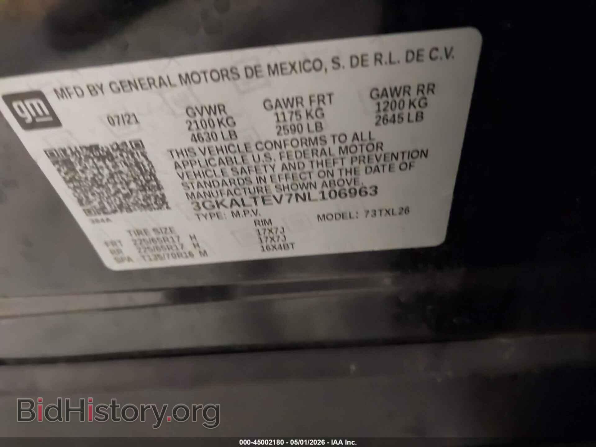 2022 GMC TERRAIN - VIN: 3GKALTEV7NL106963 - Photo 9