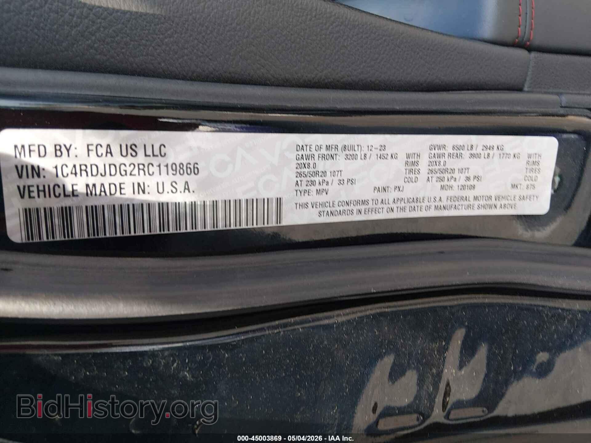 2024 DODGE DURANGO - VIN: 1C4RDJDG2RC119866 - Photo 9
