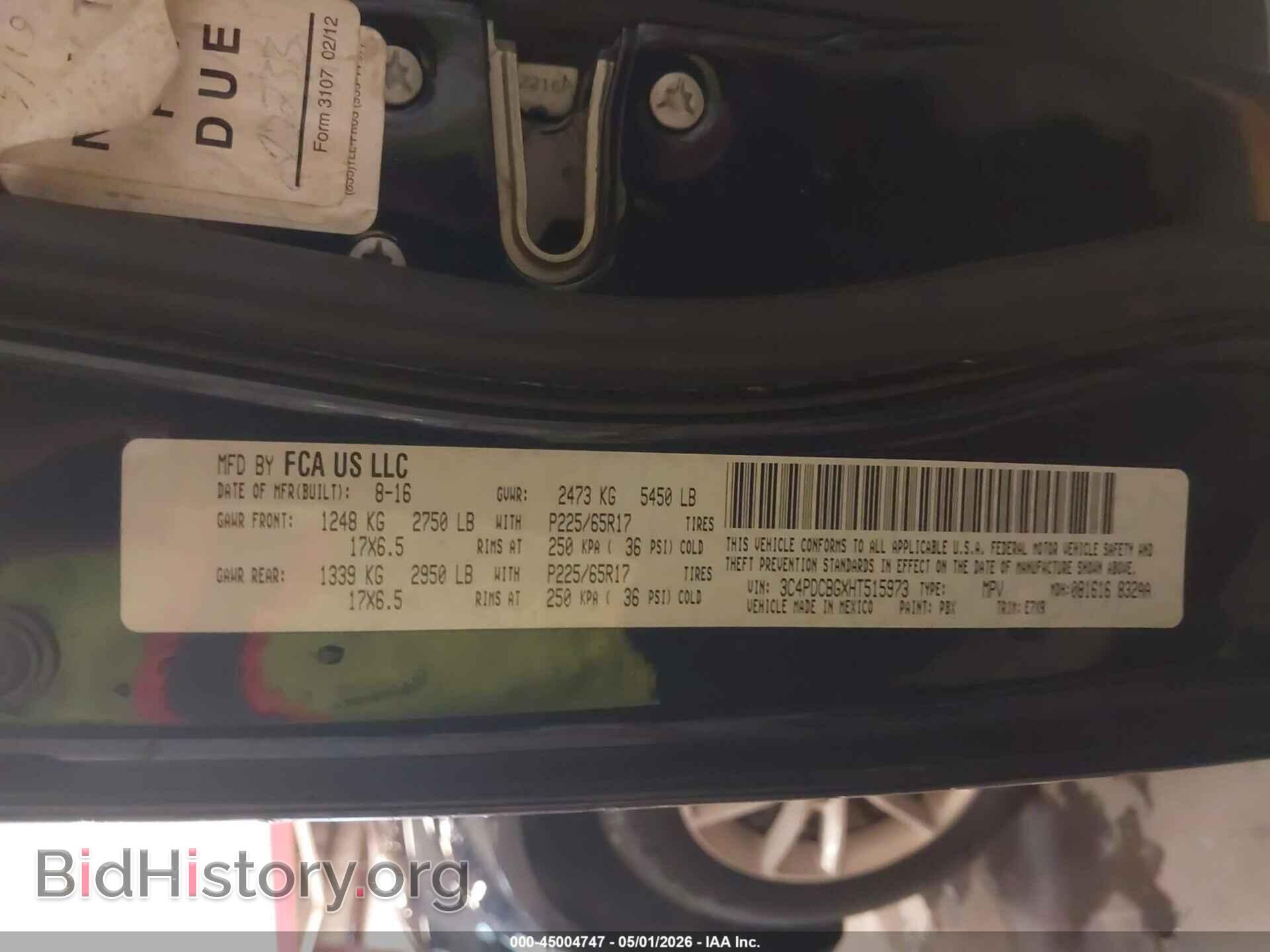 2017 DODGE JOURNEY - VIN: 3C4PDCBGXHT515973 - Photo 9