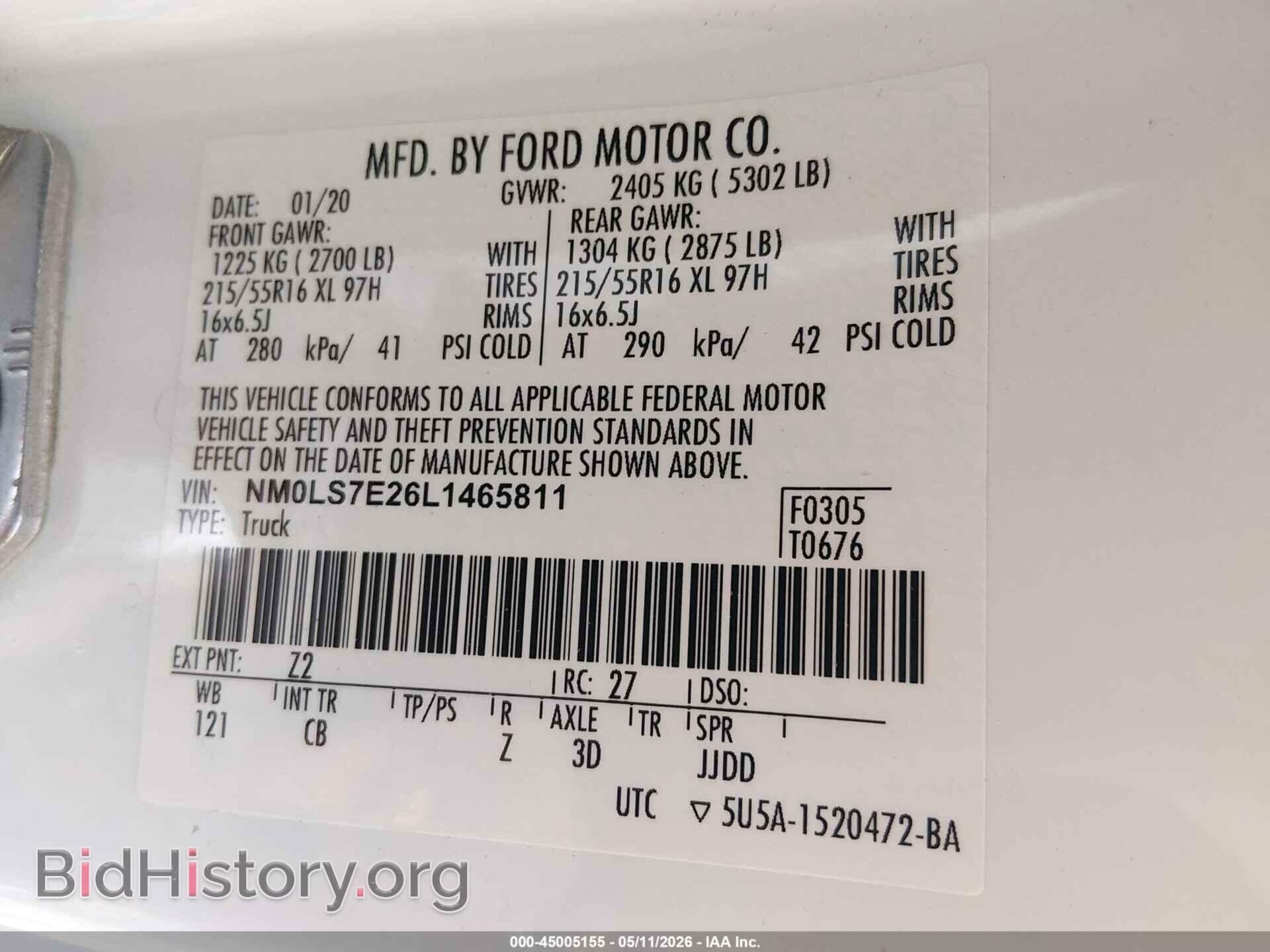 2020 FORD TRANSIT CONNECT - VIN: NM0LS7E26L1465811 - Photo 9