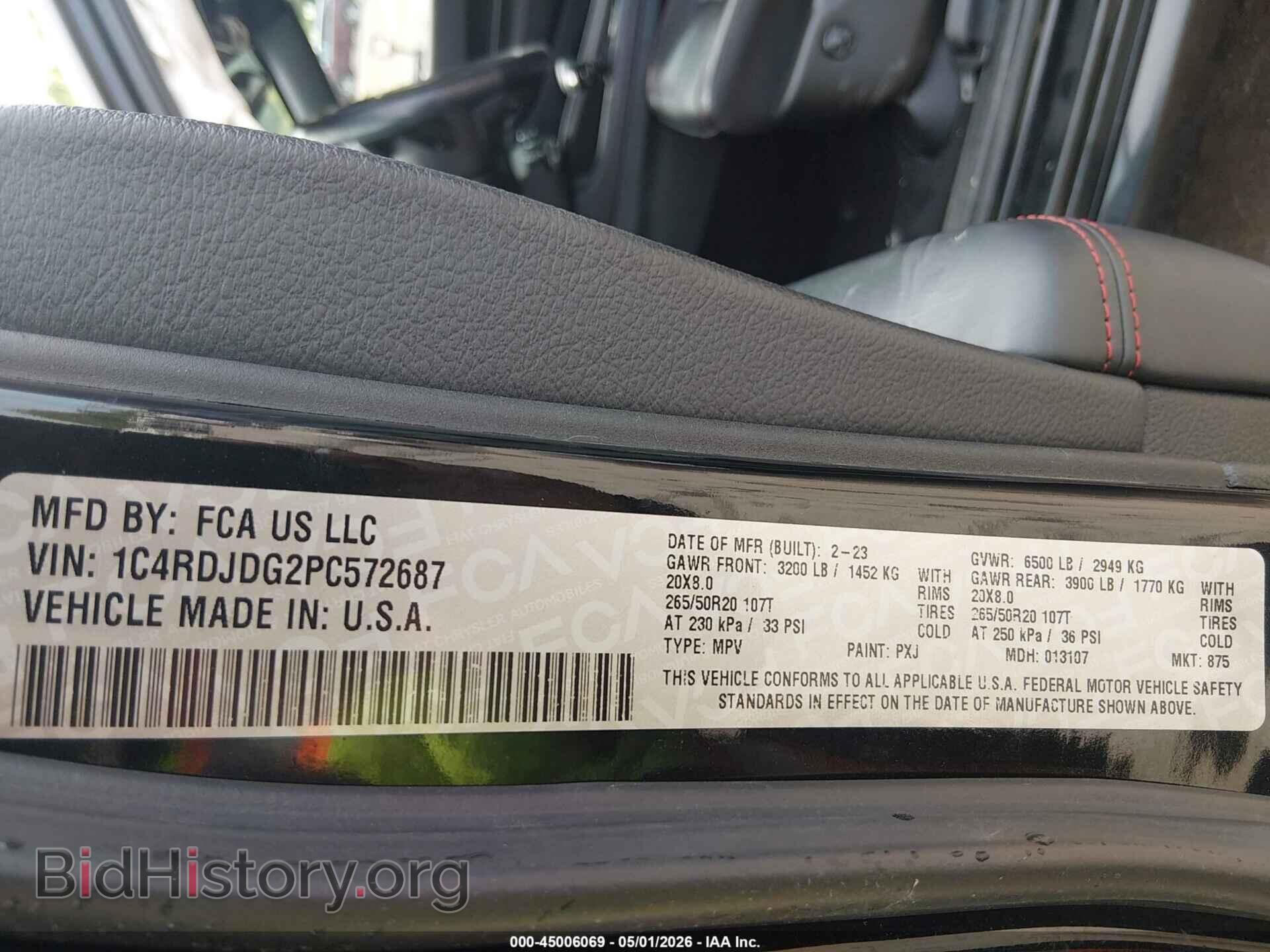 2023 DODGE DURANGO - VIN: 1C4RDJDG2PC572687 - Photo 9