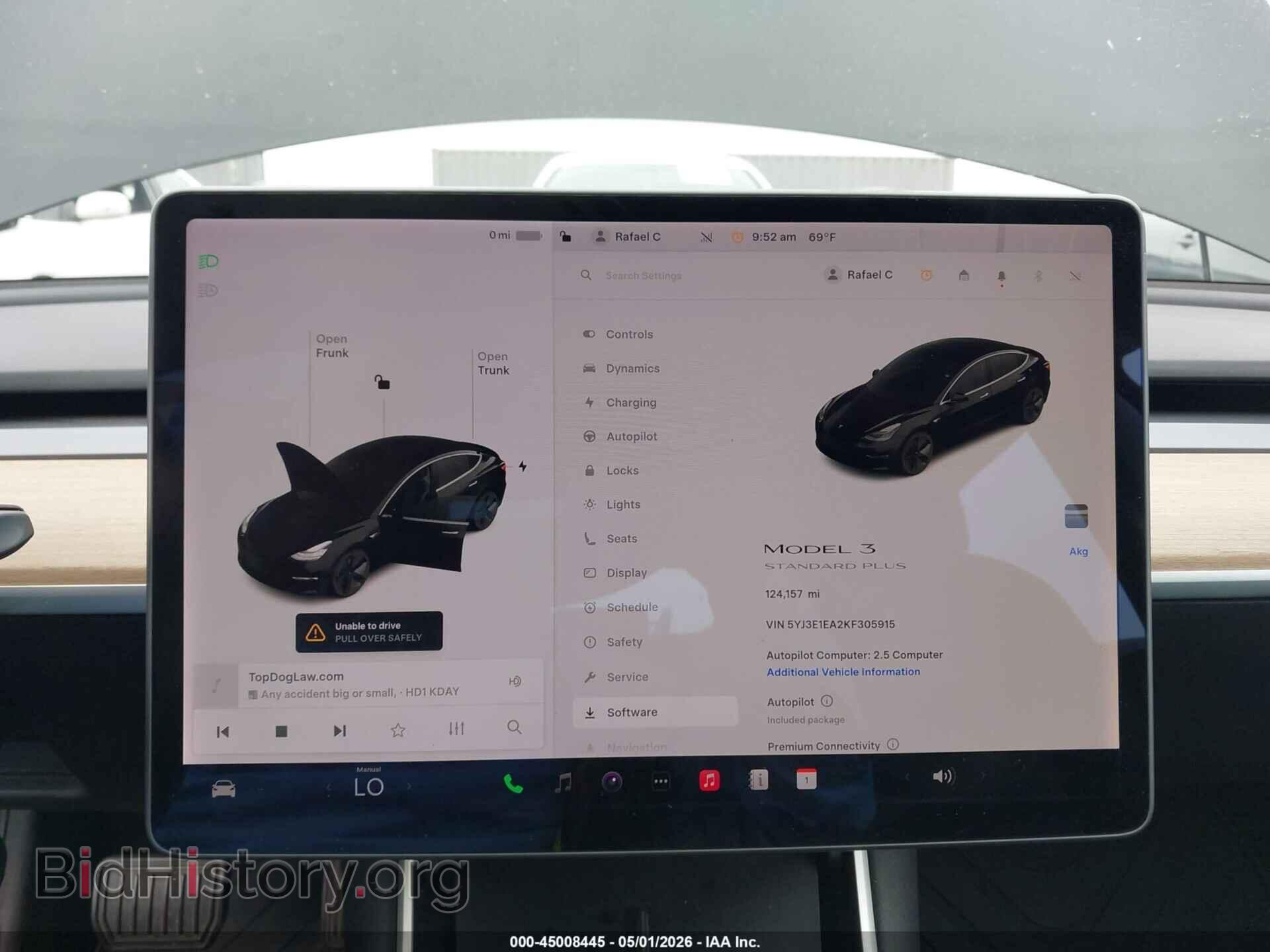 2019 TESLA MODEL 3 - VIN: 5YJ3E1EA2KF305915 - Фото 7