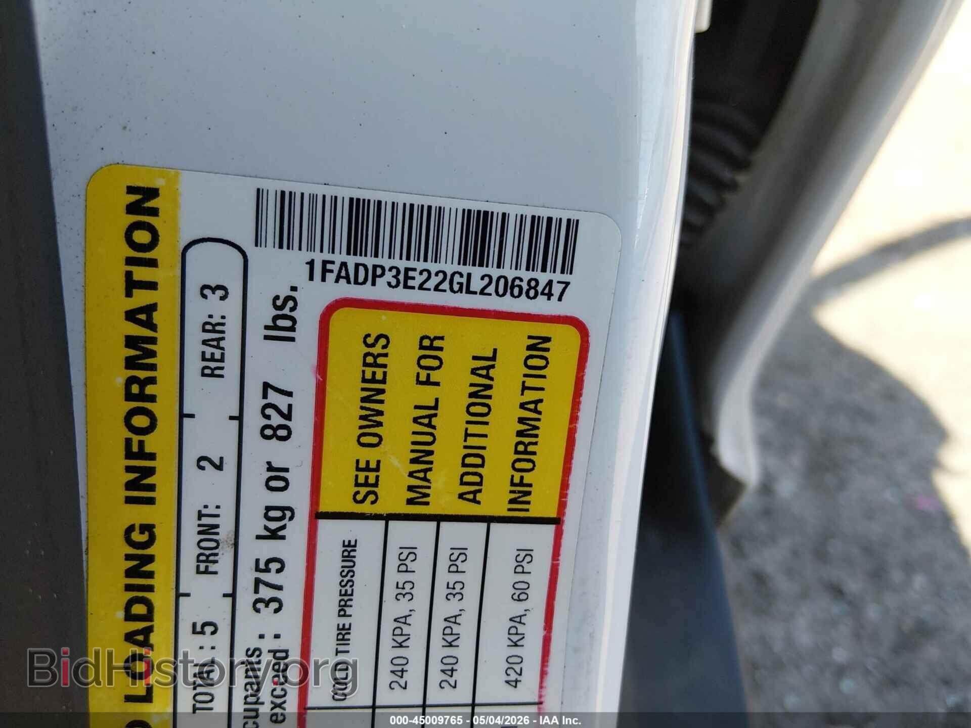 2016 FORD FOCUS - VIN: 1FADP3E22GL206847 - Photo 9