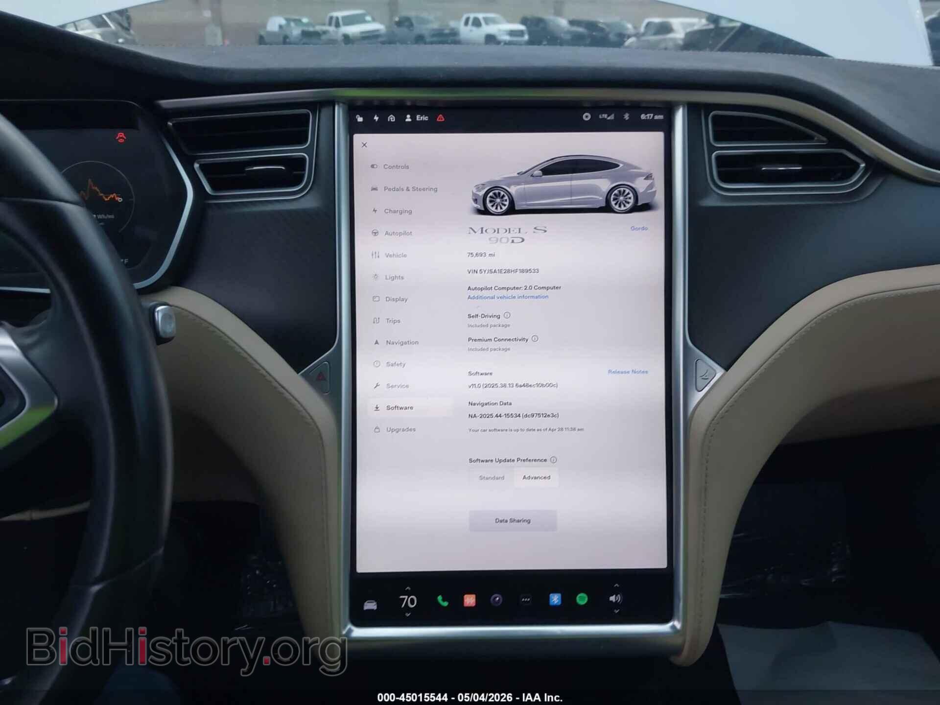 2017 TESLA MODEL S - VIN: 5YJSA1E28HF189533 - Photo 19