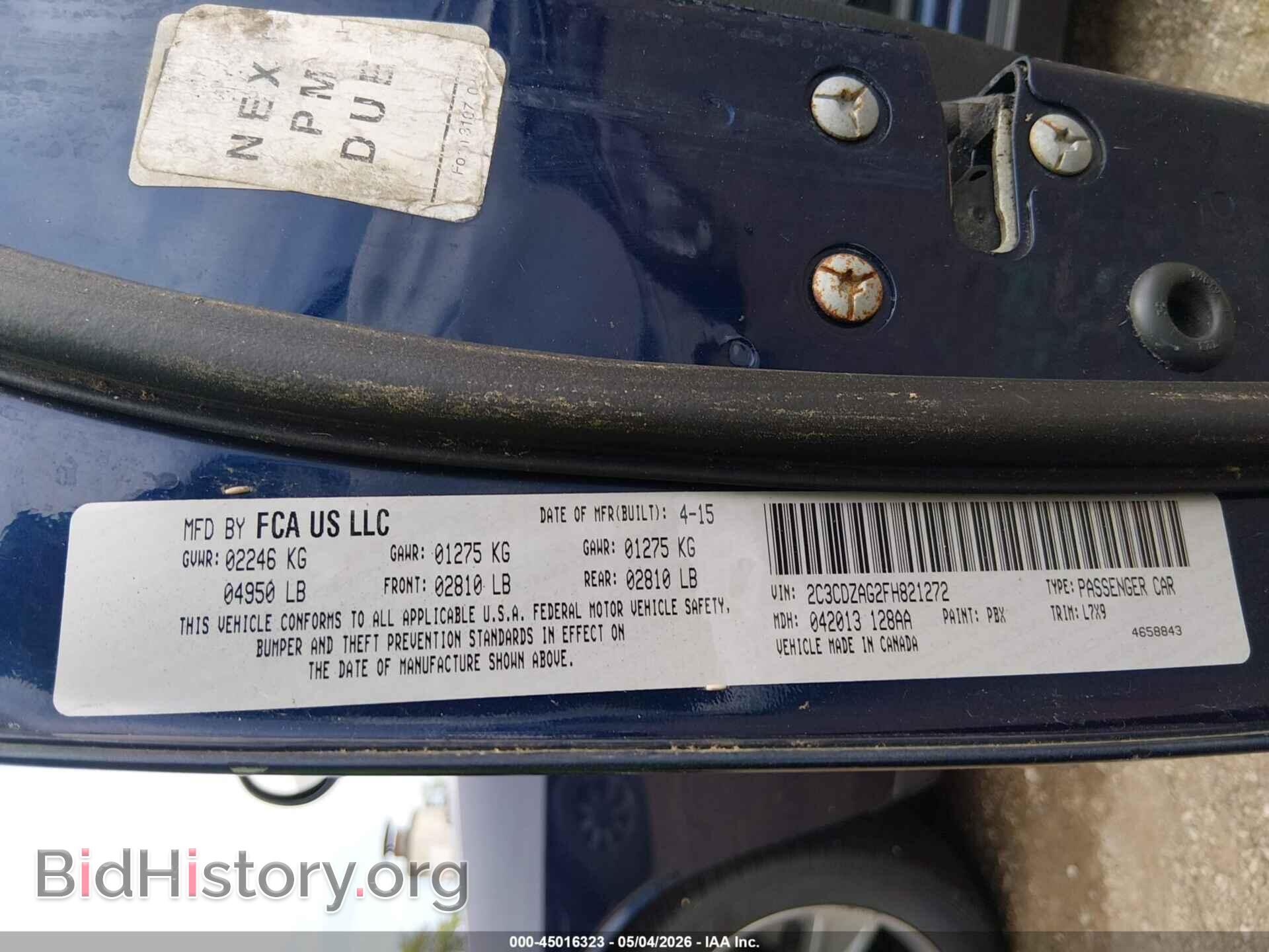 2015 DODGE CHALLENGER - VIN: 2C3CDZAG2FH821272 - Фото 9