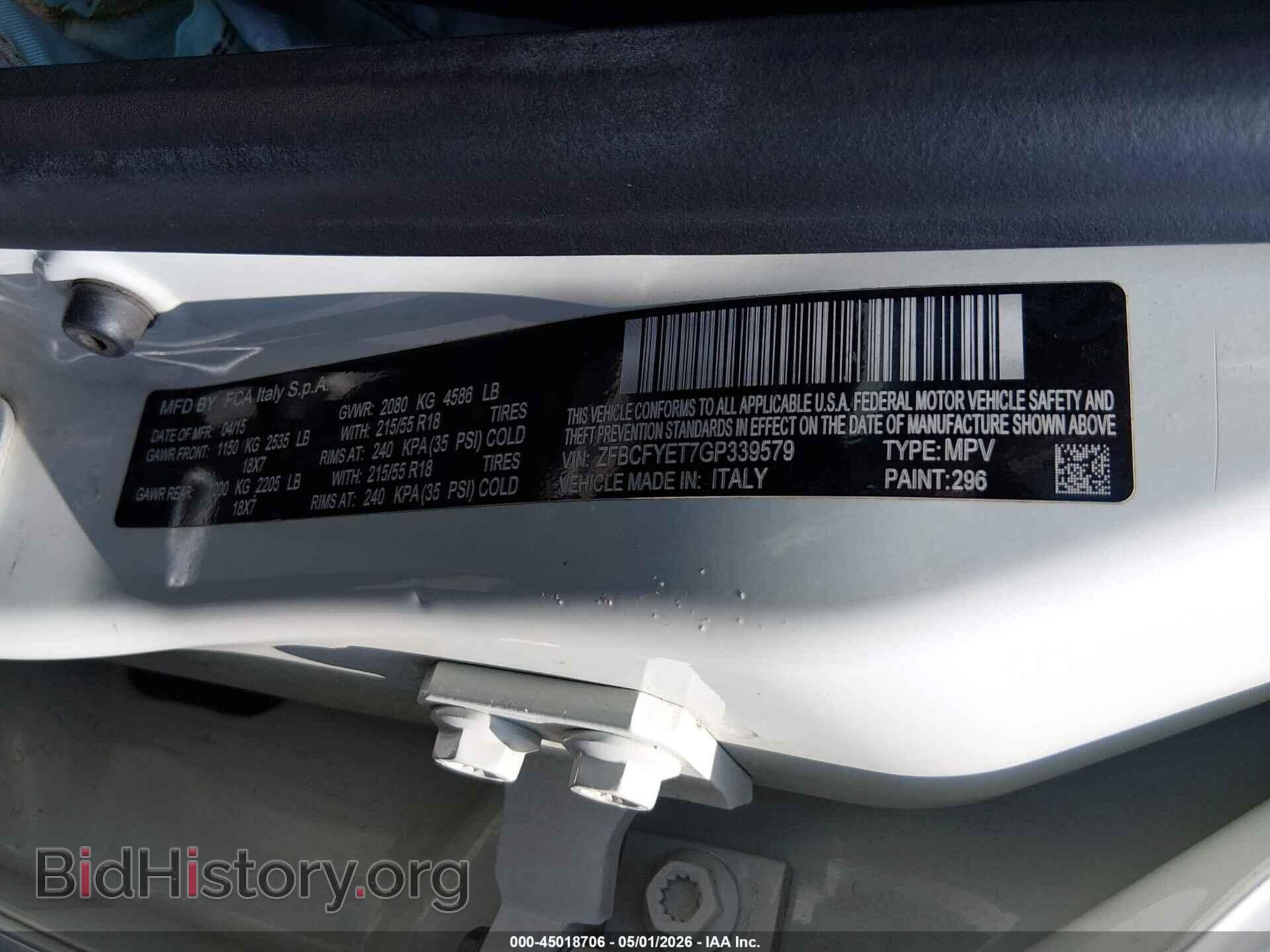 2016 FIAT 500X - VIN: ZFBCFYET7GP339579 - Photo 9