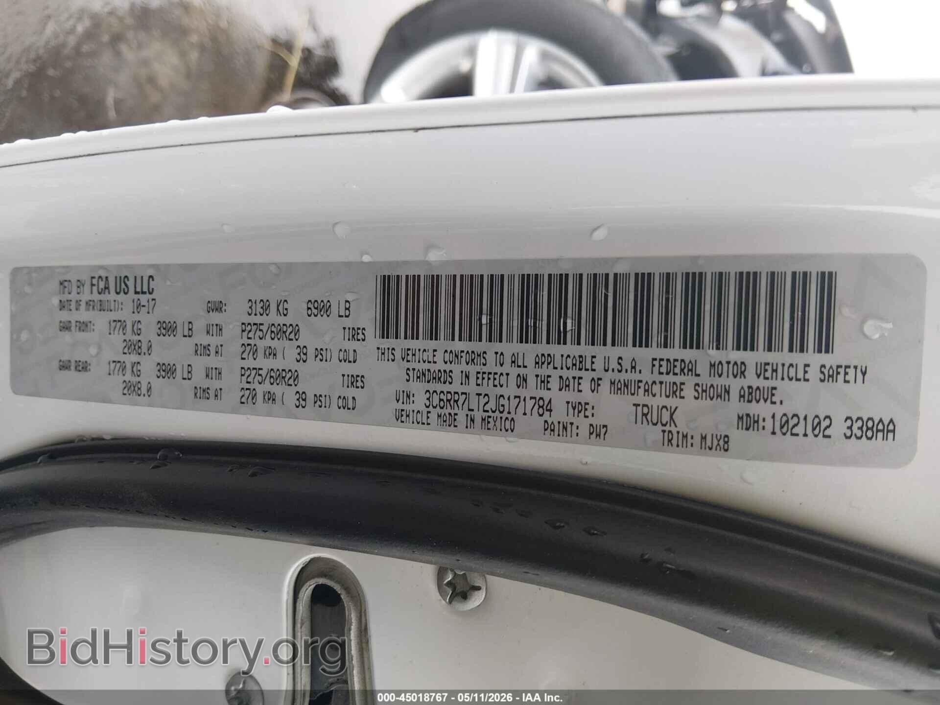 2018 RAM 1500 - VIN: 3C6RR7LT2JG171784 - Фото 9