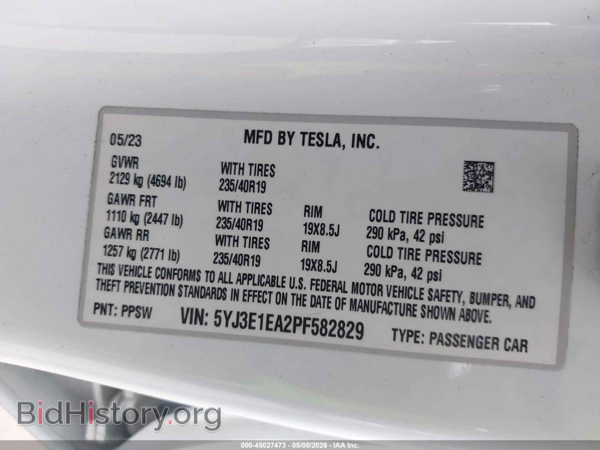 2023 TESLA MODEL 3 - VIN: 5YJ3E1EA2PF582829 - Photo 9