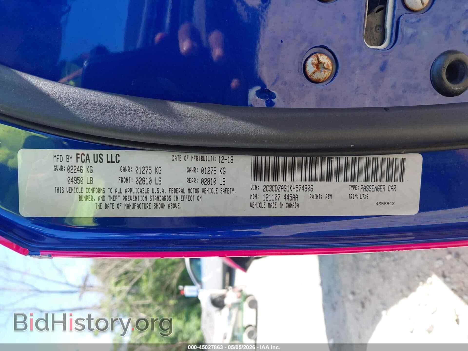 2019 DODGE CHALLENGER - VIN: 2C3CDZAG1KH574806 - Photo 9
