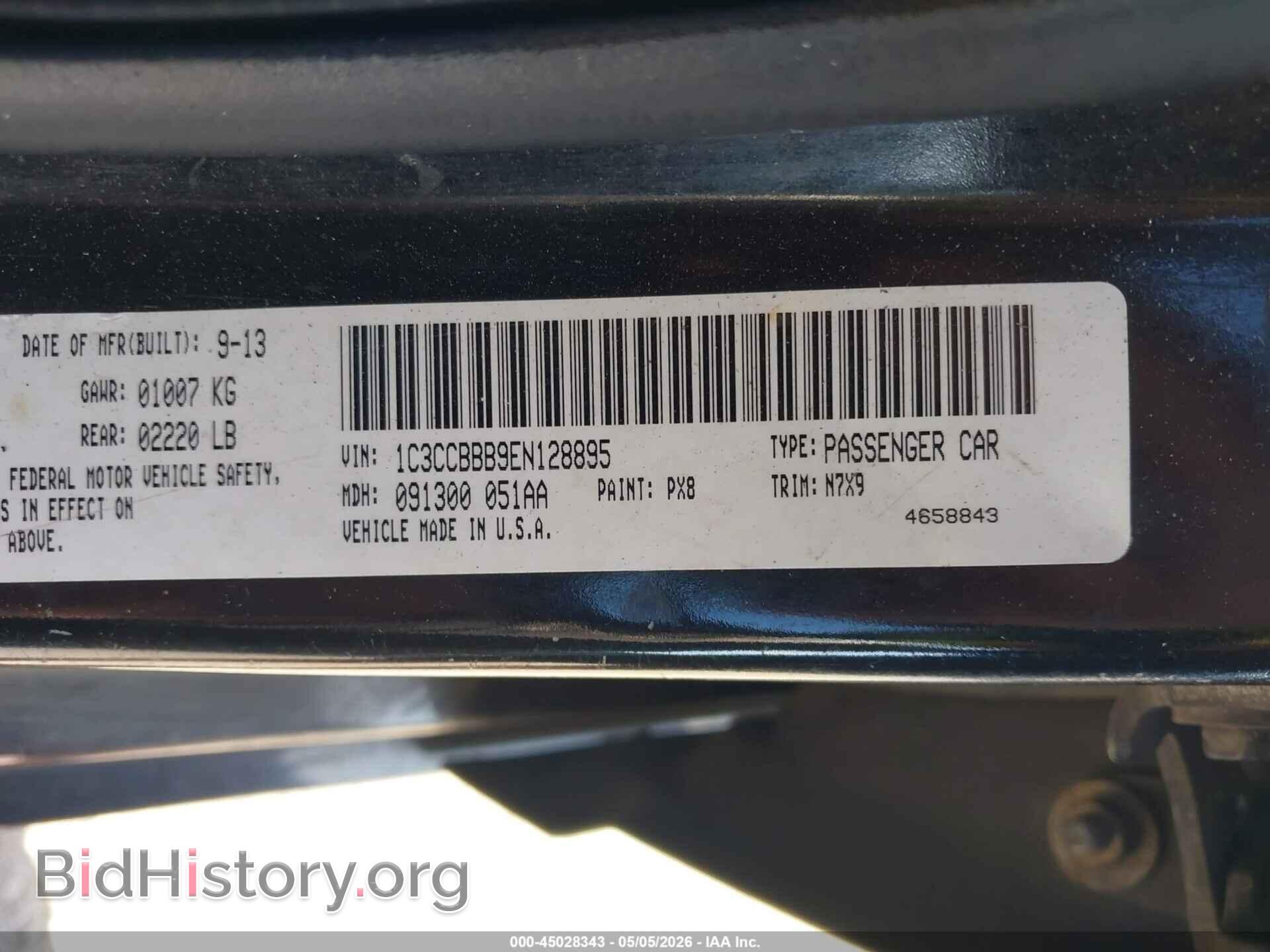 2014 CHRYSLER 200 - VIN: 1C3CCBBB9EN128895 - Фото 9
