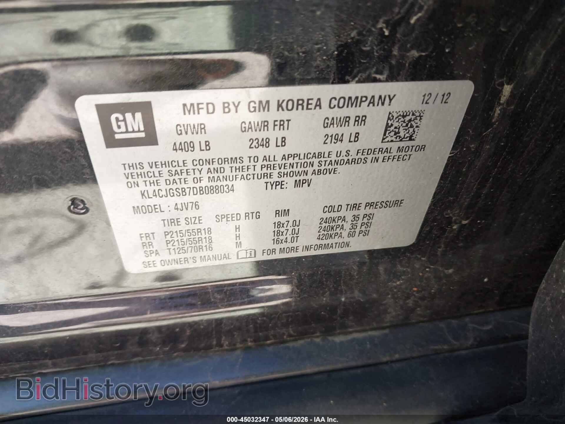 2013 BUICK ENCORE - VIN: KL4CJGSB7DB088034 - Photo 9
